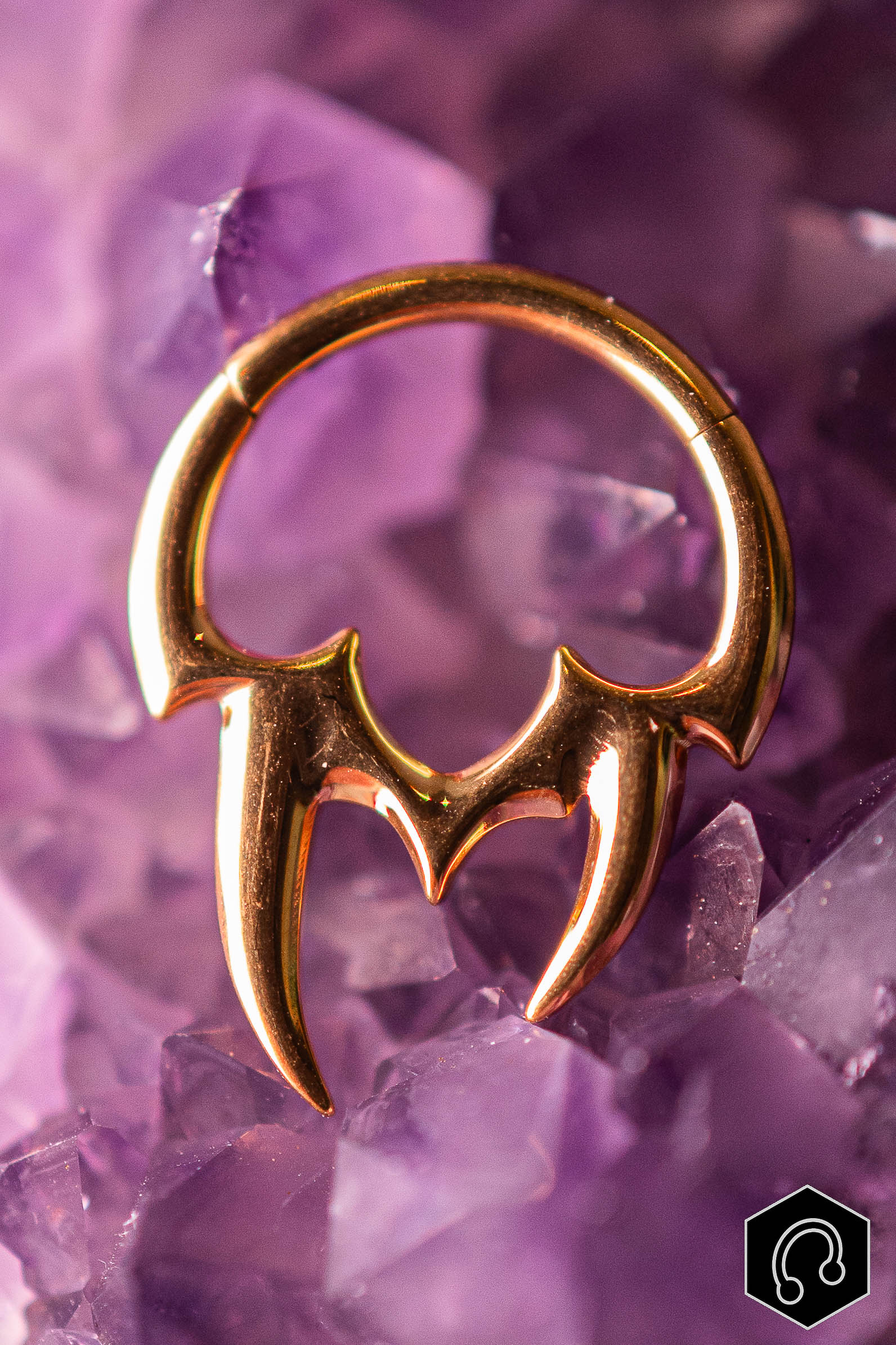 Anneau Titane Doré Inferno Claw