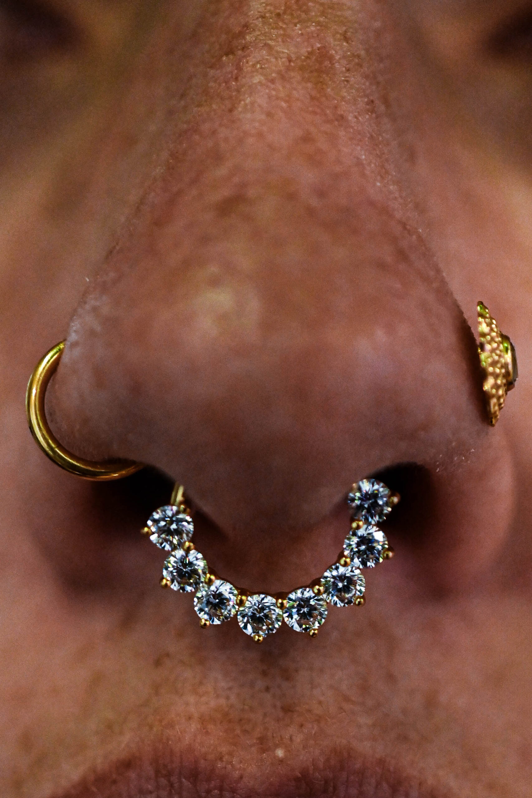 Anneau Clicker Titane Doré Shiny