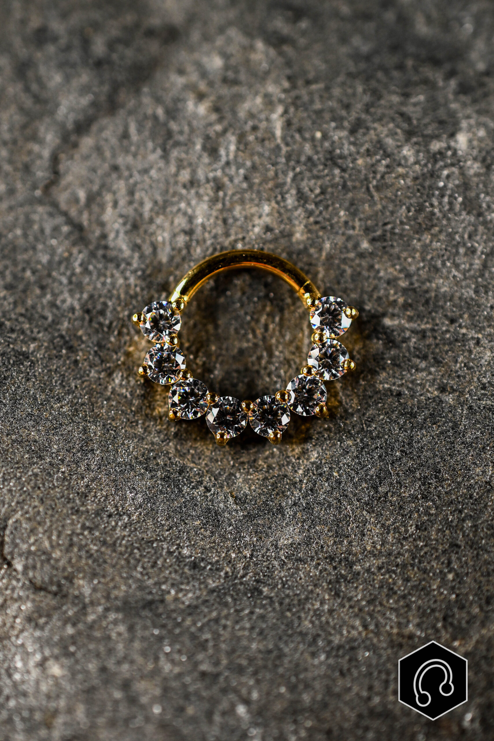 Anneau Clicker Titane Doré Shiny