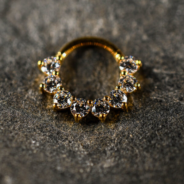 Anneau Clicker Titane Doré Shiny