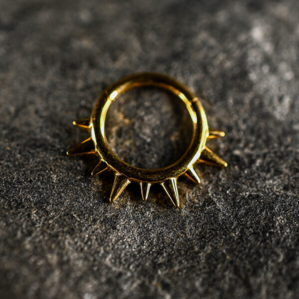 Anneau Clicker Doré Sun spike