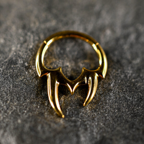 Anneau Titane Doré Inferno Claw
