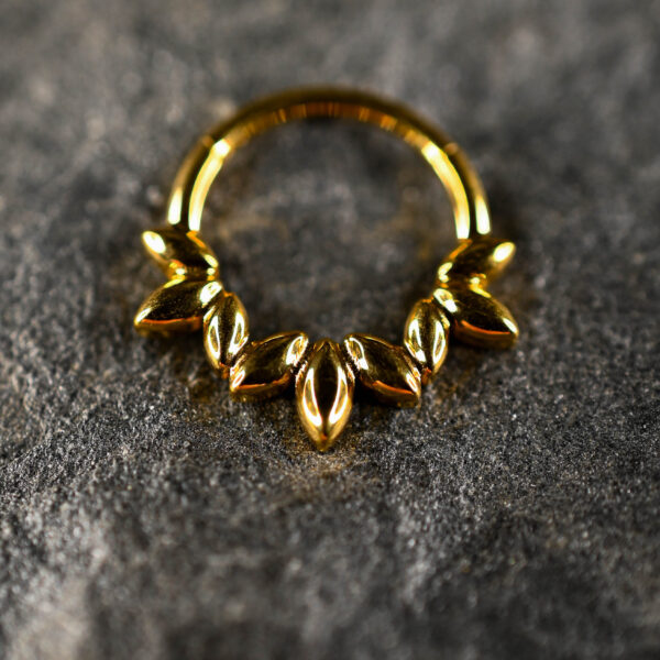 Anneau Clicker Titane Gold leaf