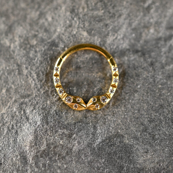 Anneau Clicker Doré Viper queen