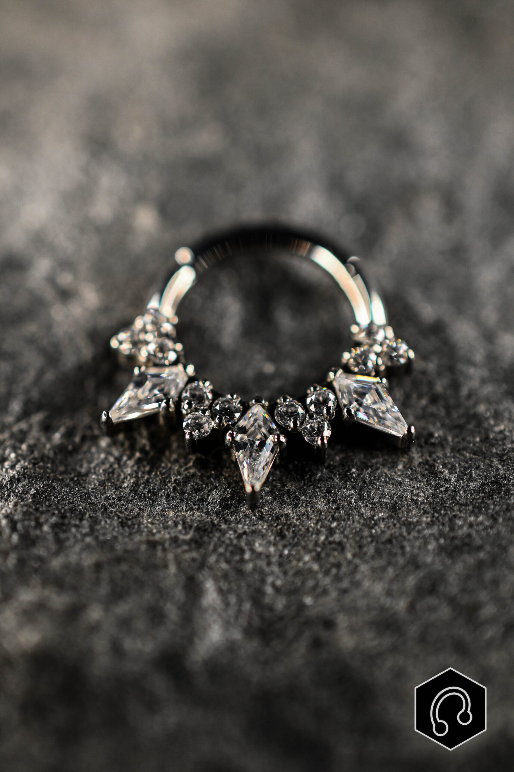 Anneau Clicker Argenté Celestial Queen