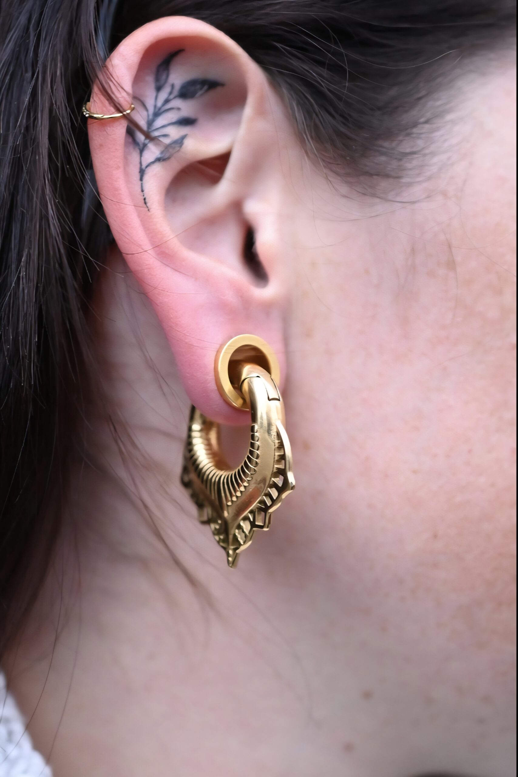 Poids d'oreille Doré Vortex Crown