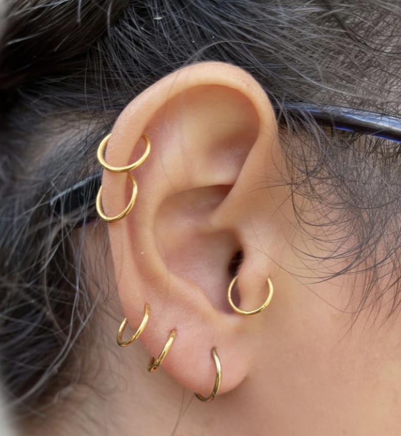 Anneau clicker titane doré Essential – bijou piercing septum, daith, hélix
