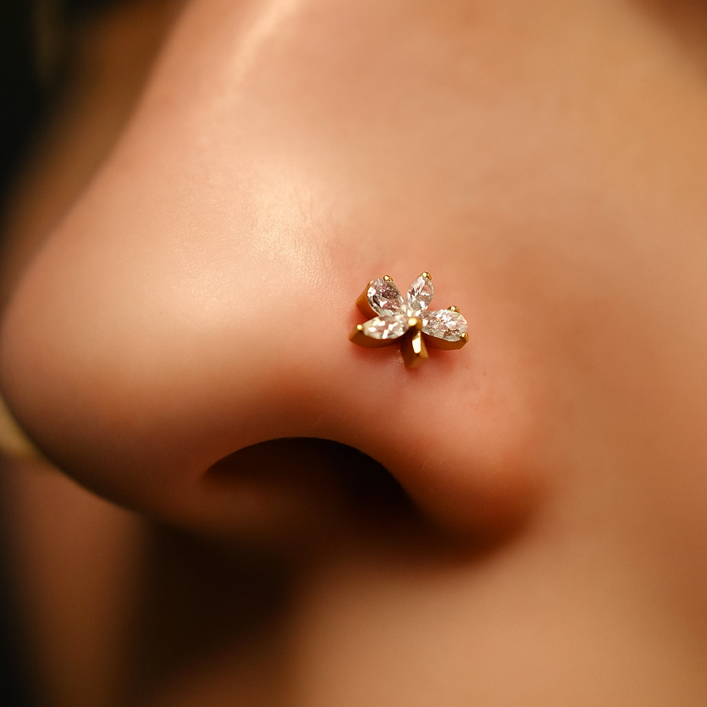 Labret Titane Argenté Obsidia