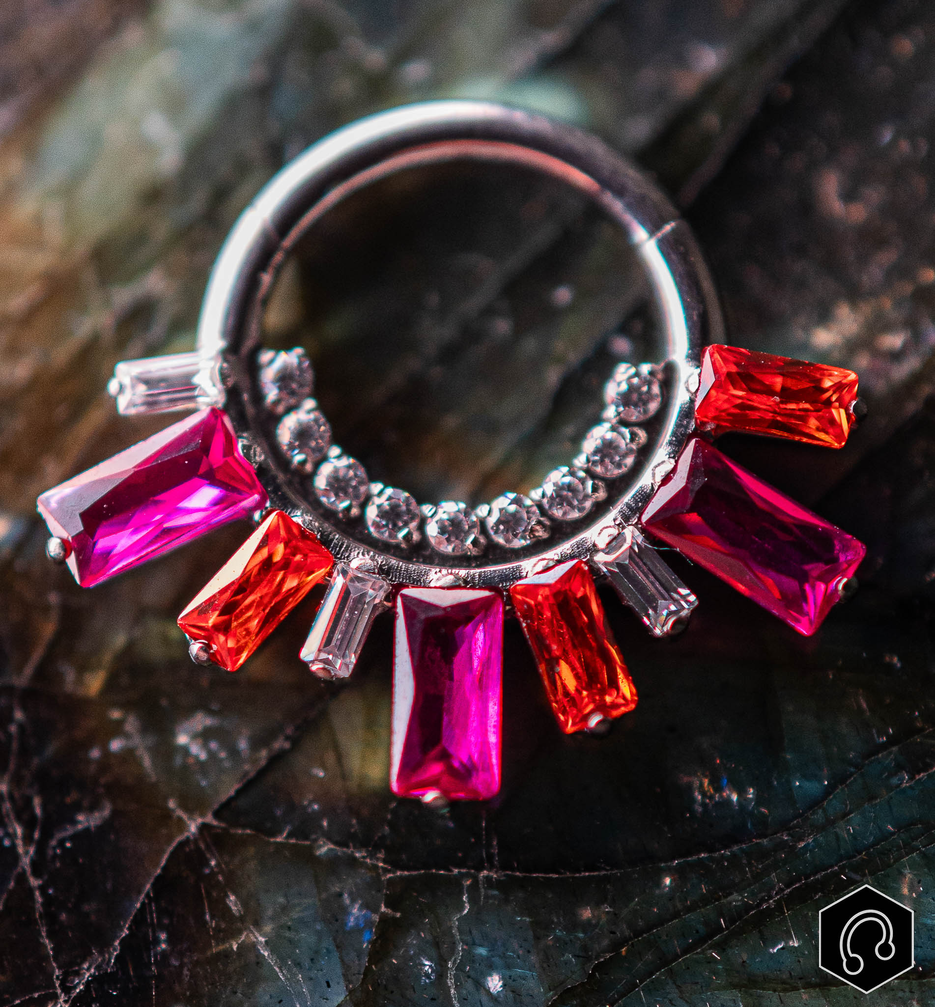 Anneau Titane Argenté Royal Flare