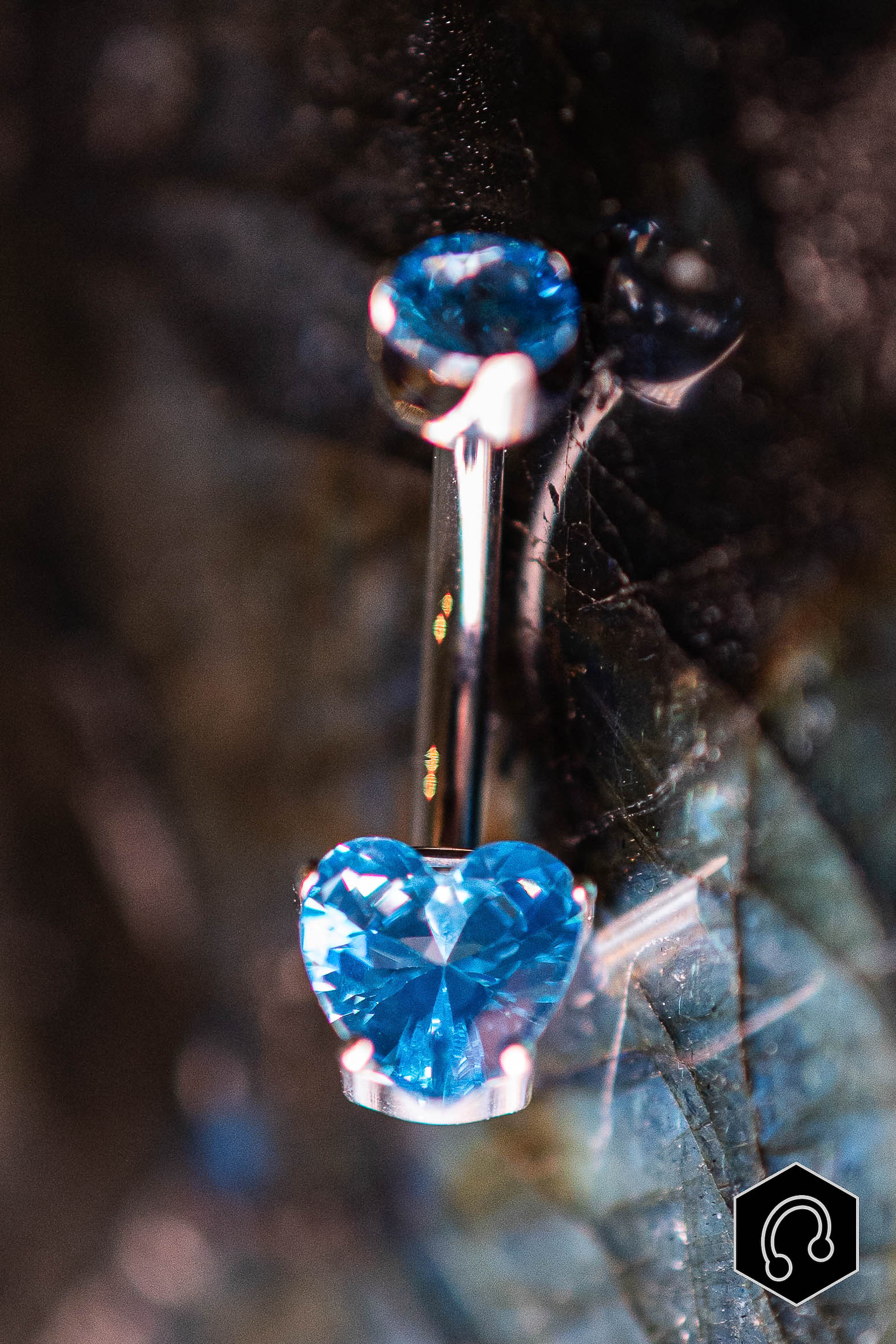 Banane Nombril Titane Blue Heart