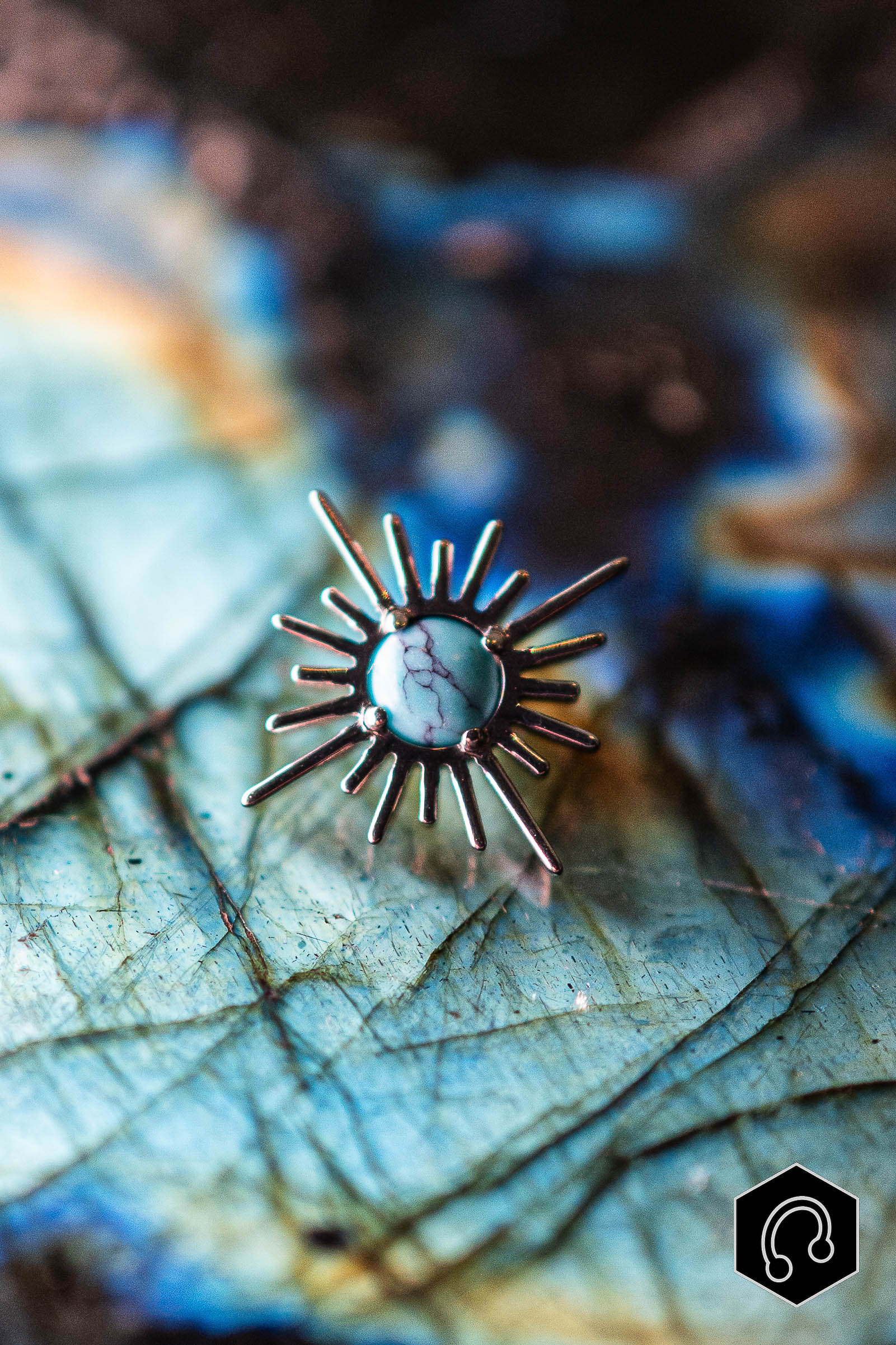 Labret Titane Blue Solaris