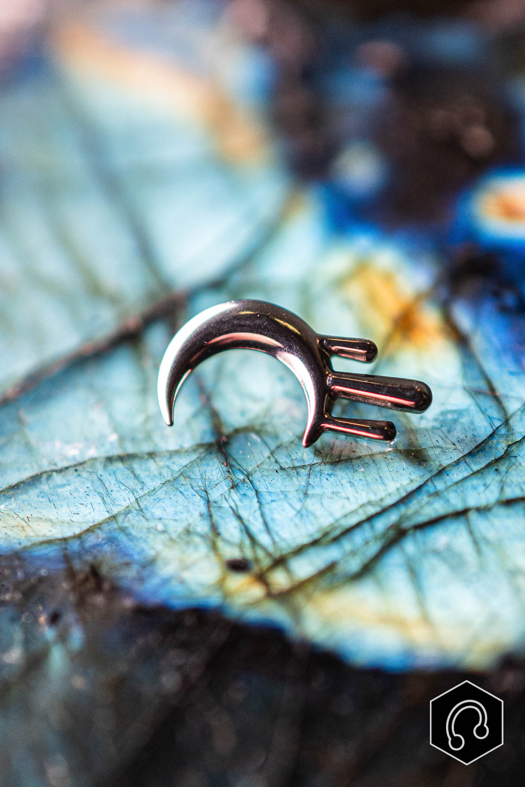 Labret Titane Argenté Lunatik