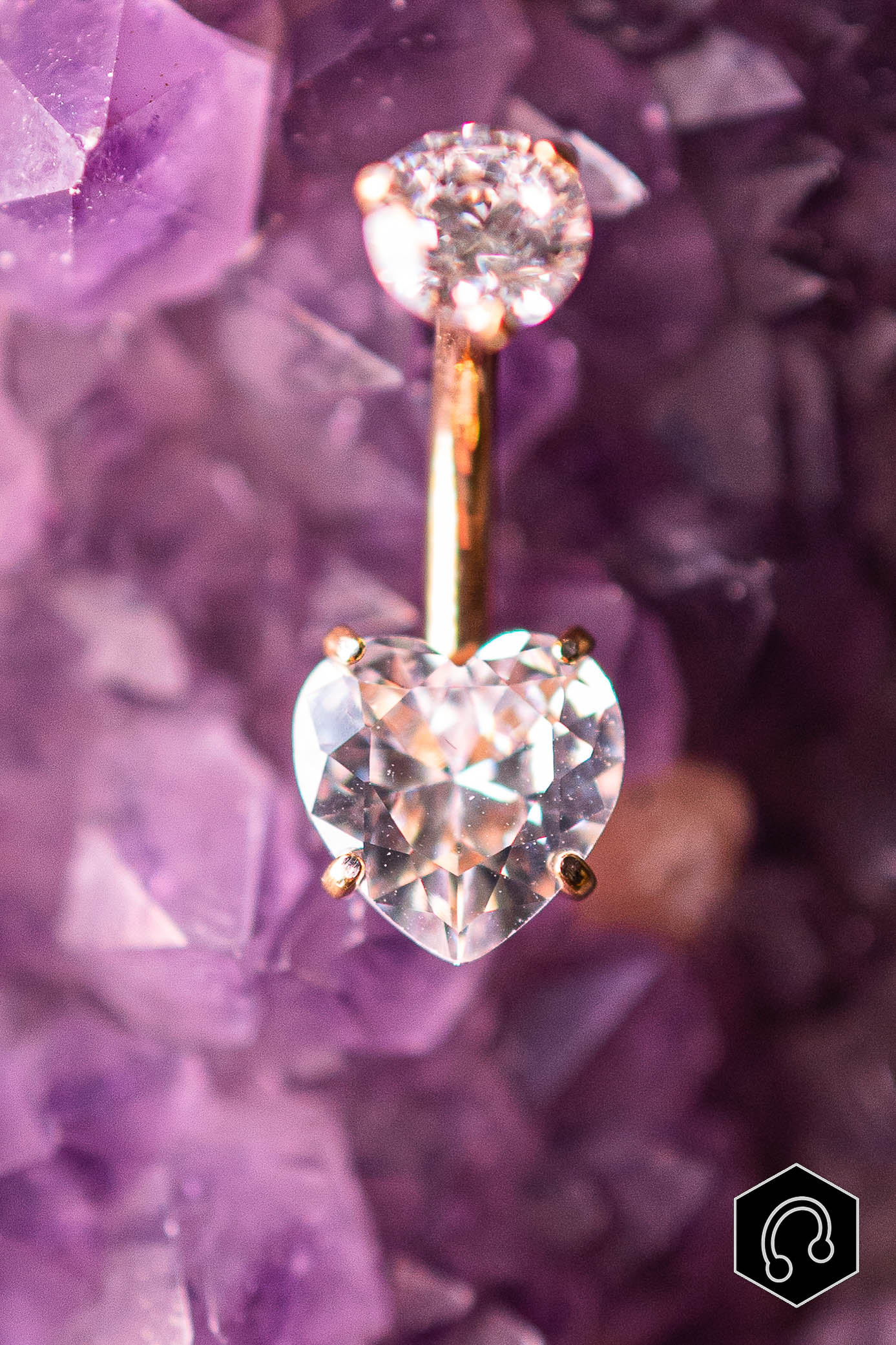 Banane Nombril Dore Crystal Heartbeat