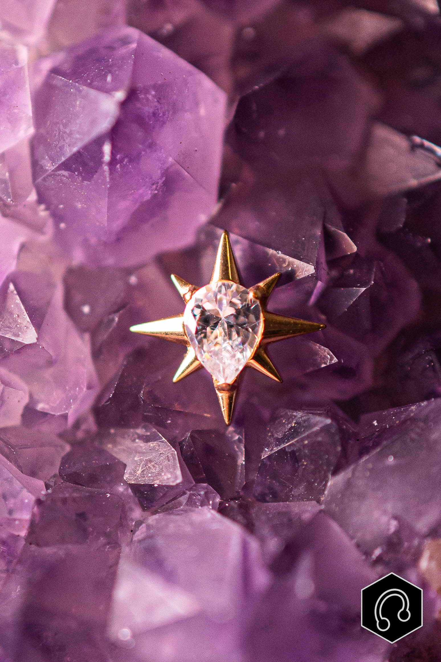 Labret Titane Doré Stellar Tear