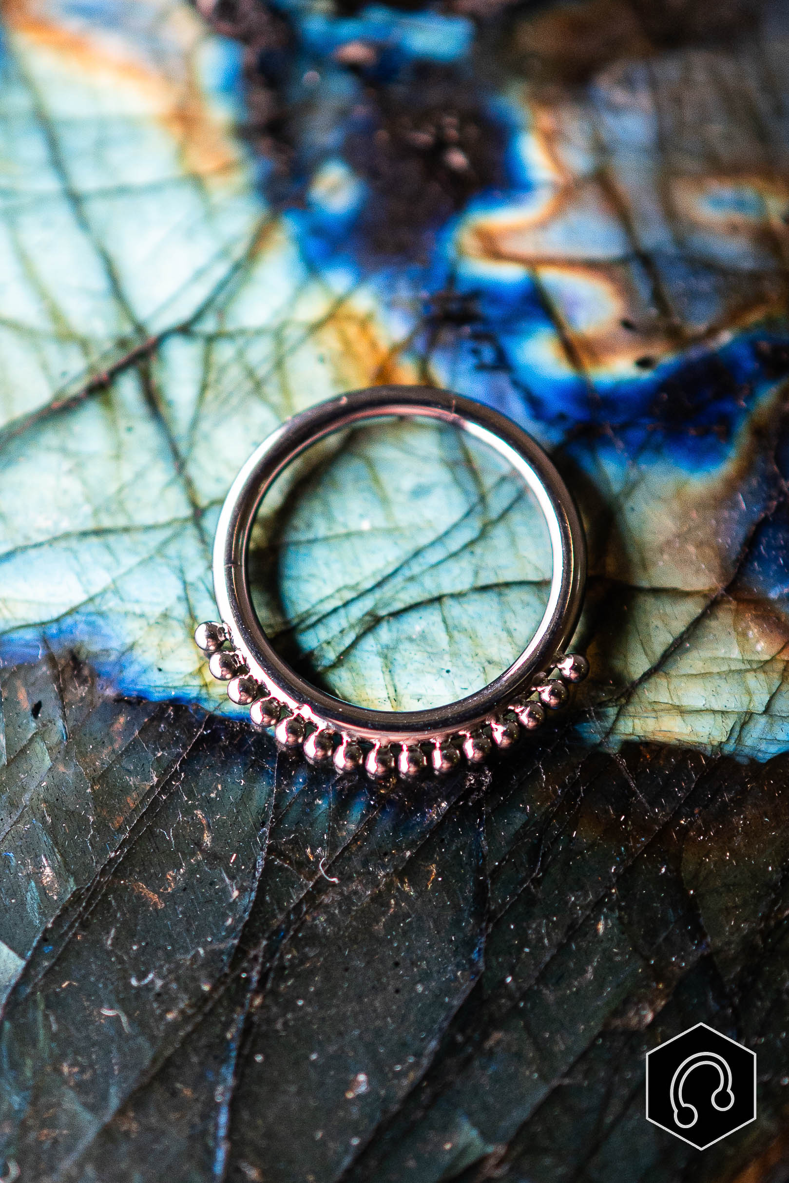 anneau clicker titane argente bloomline