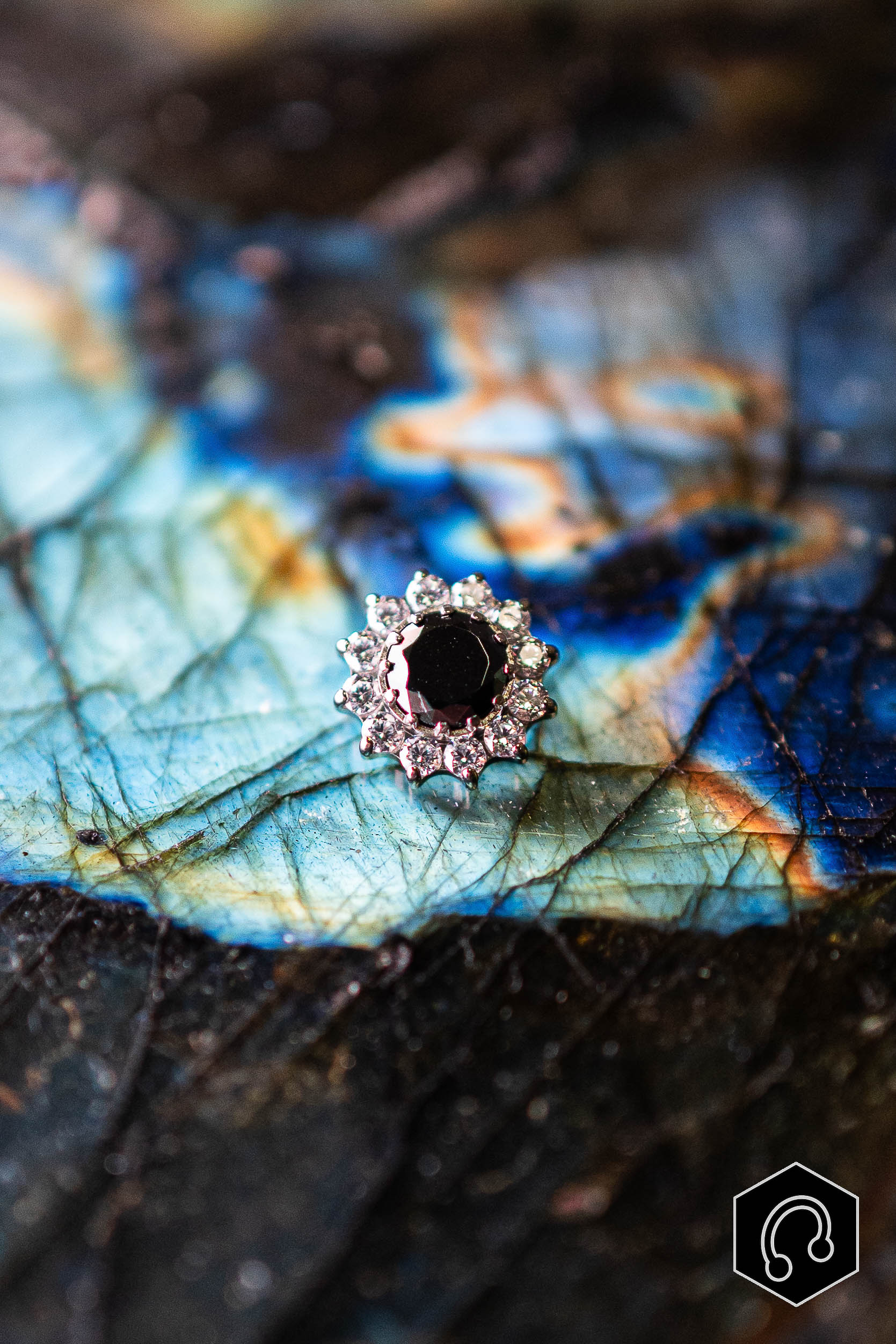 Labret Titane Argenté Boréal Black