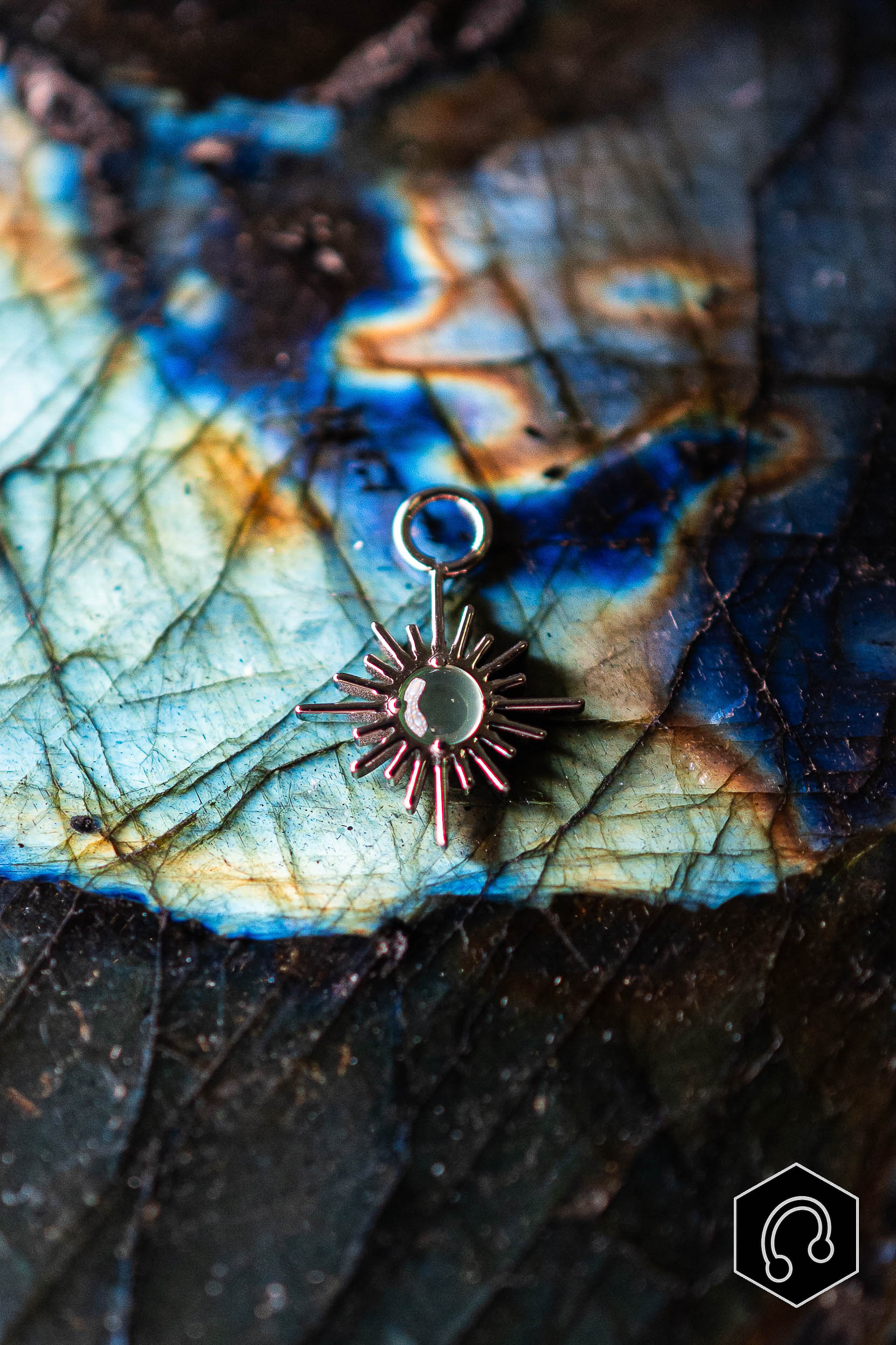 Charm Argenté Ignis Vert