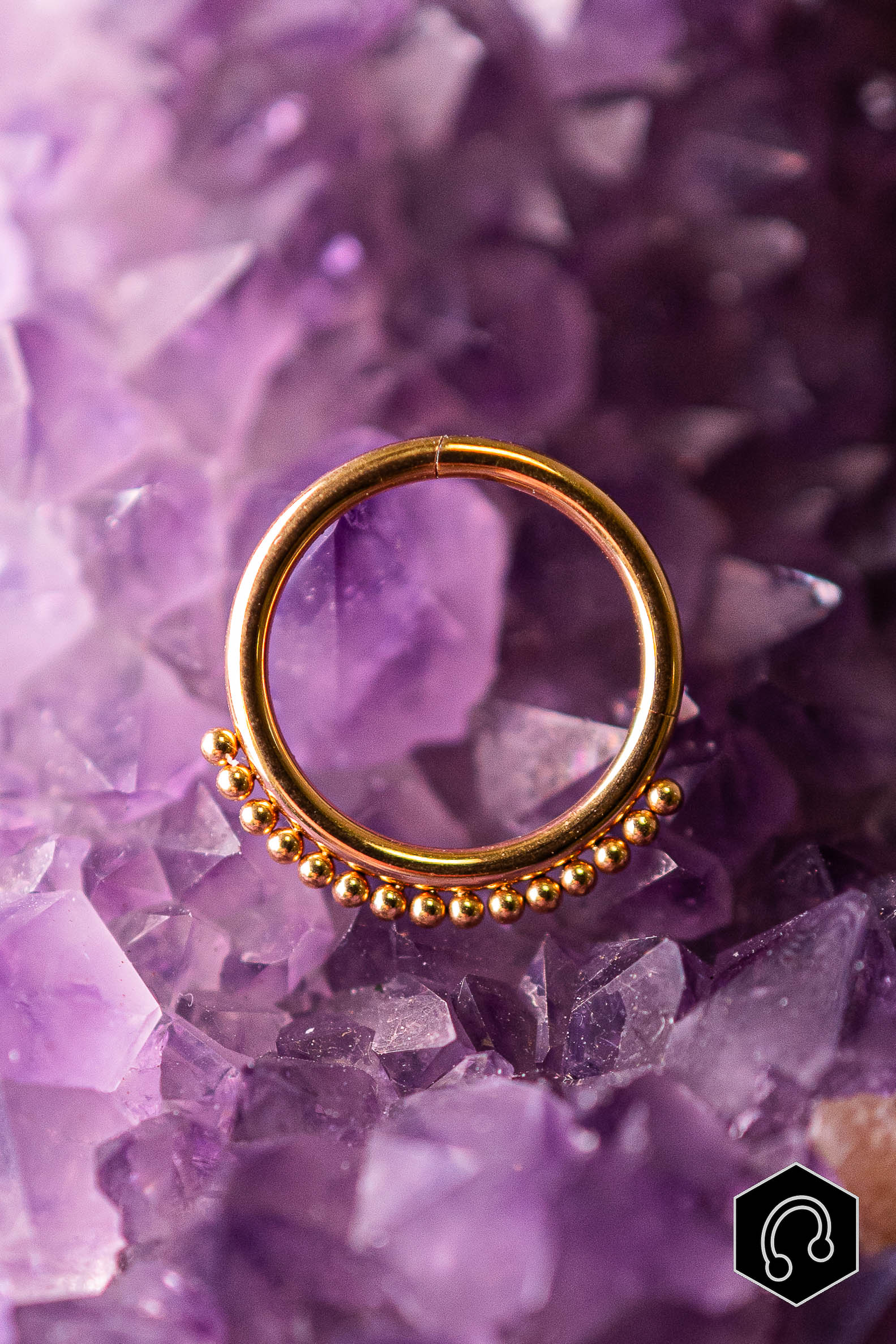 anneau clicker titane dore bloomline