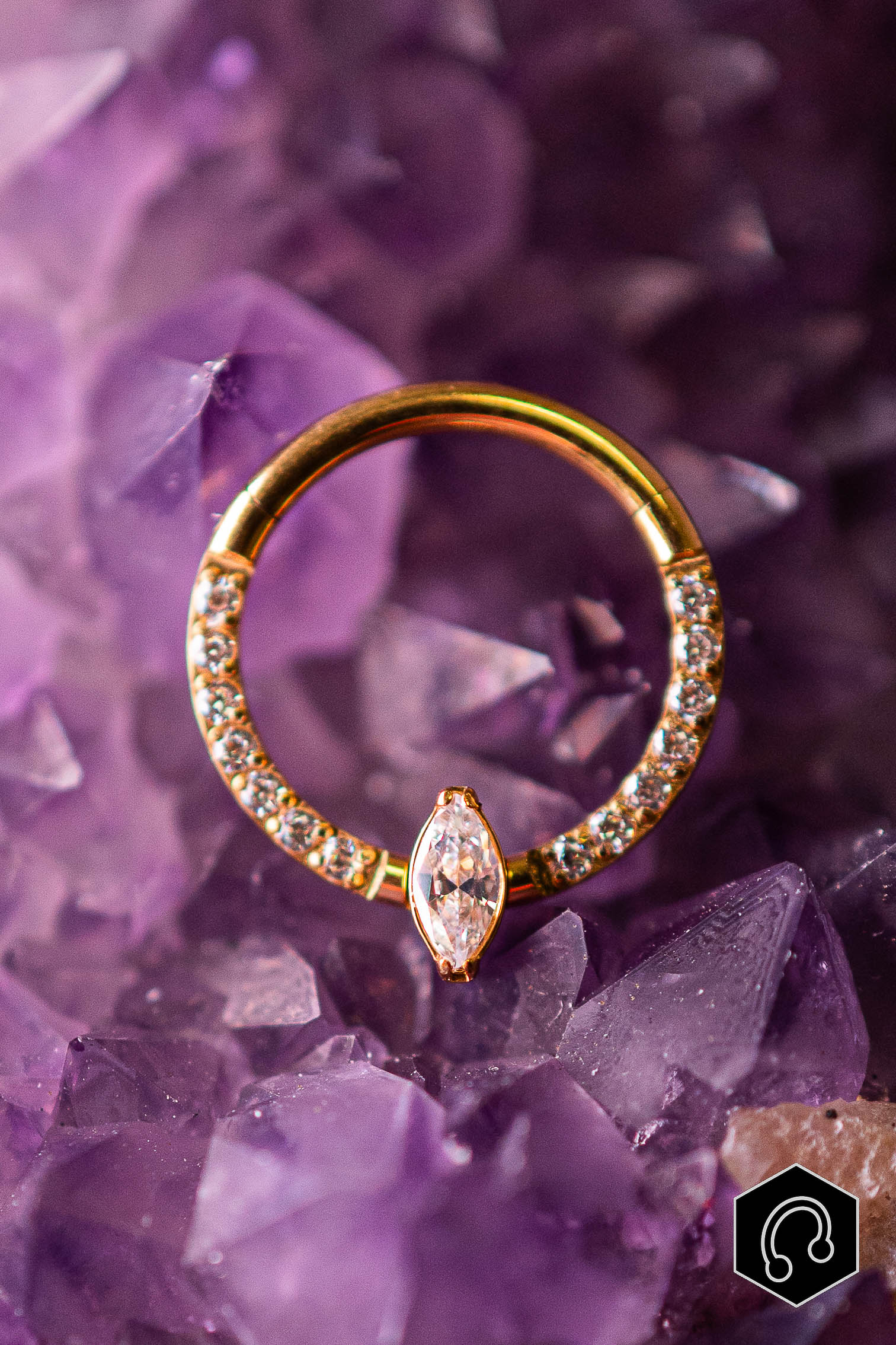 anneau titane doré Velvet Edge