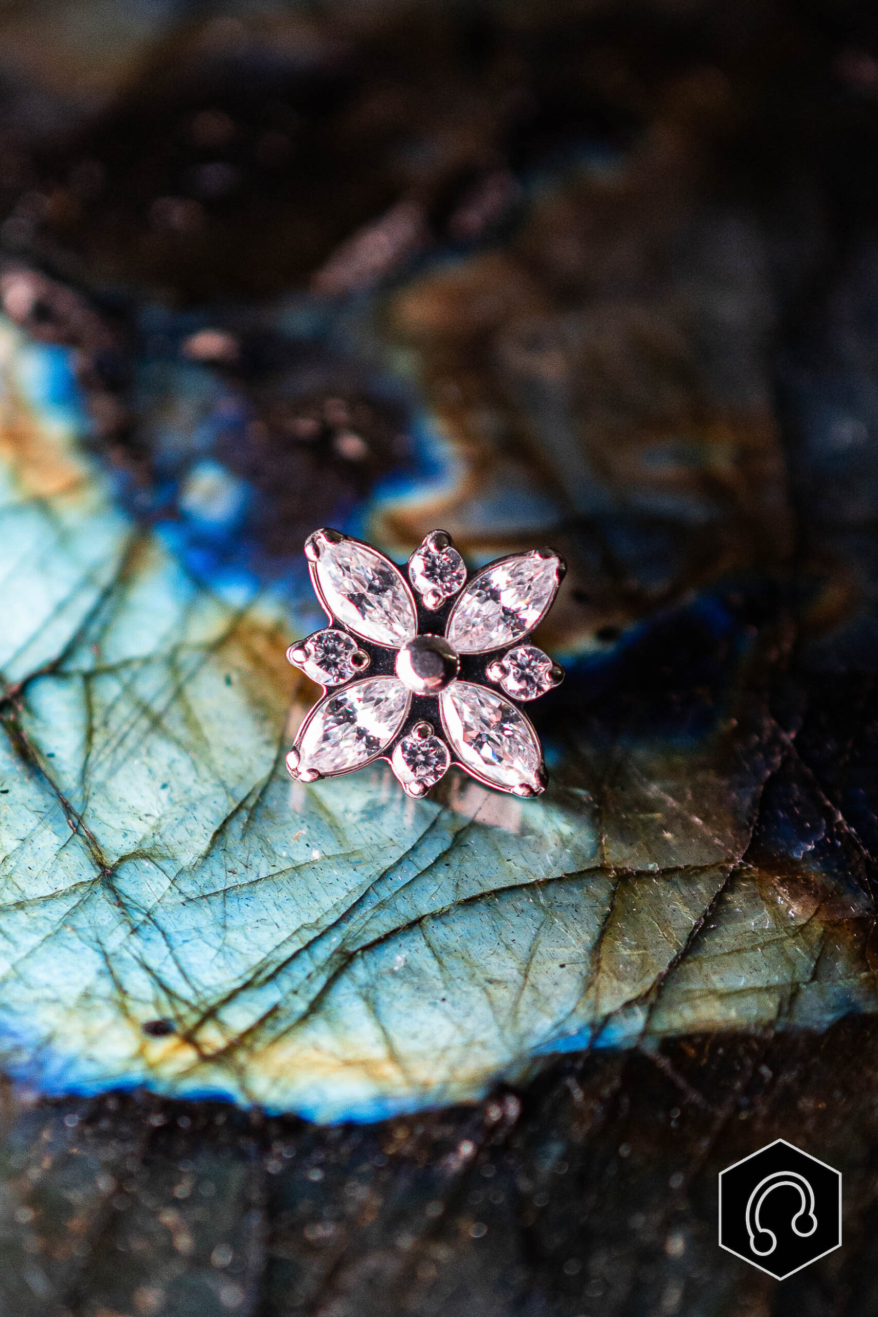 Labret Titane Crystal Bloom Petit