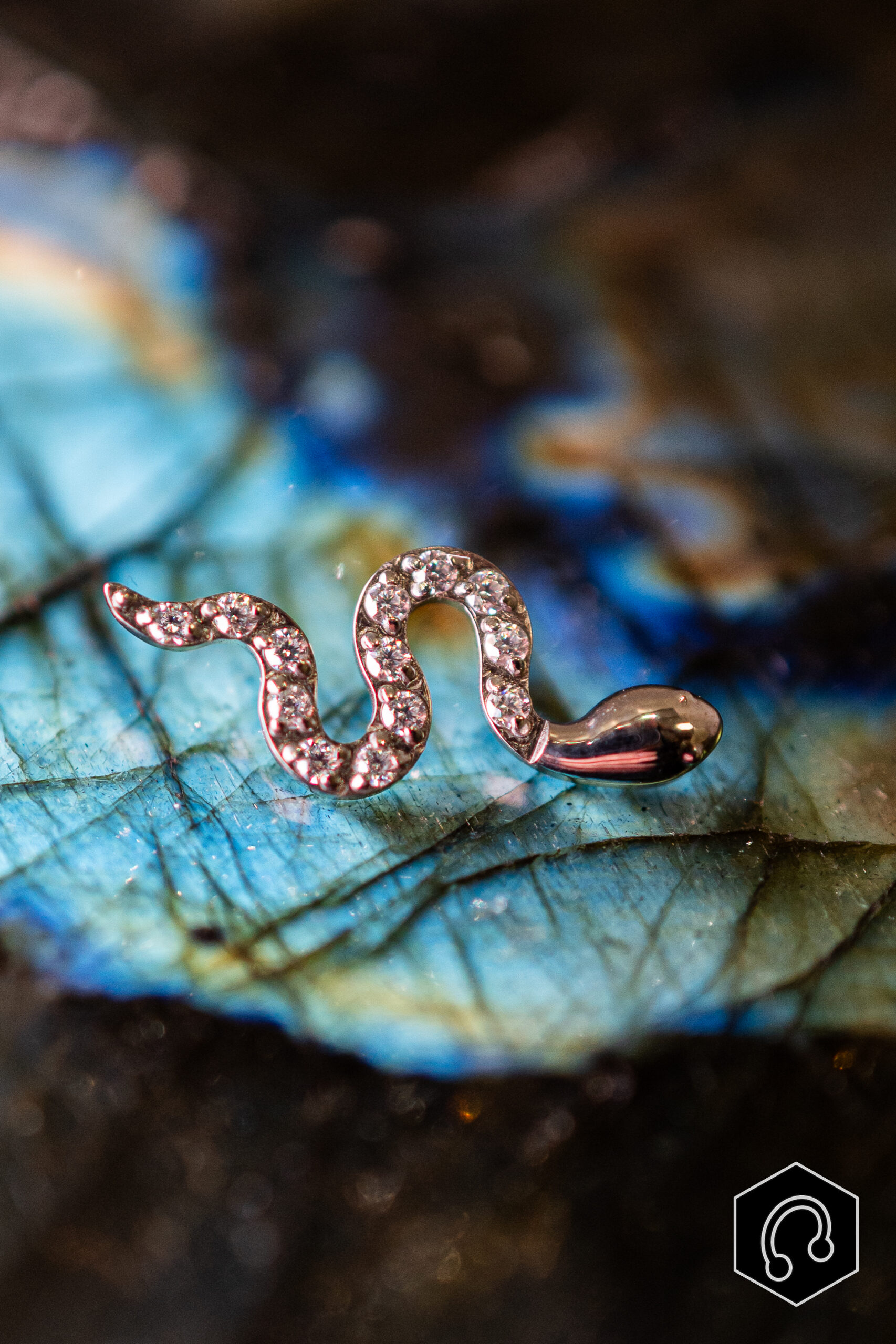 Labret Titane Argenté Ophidia