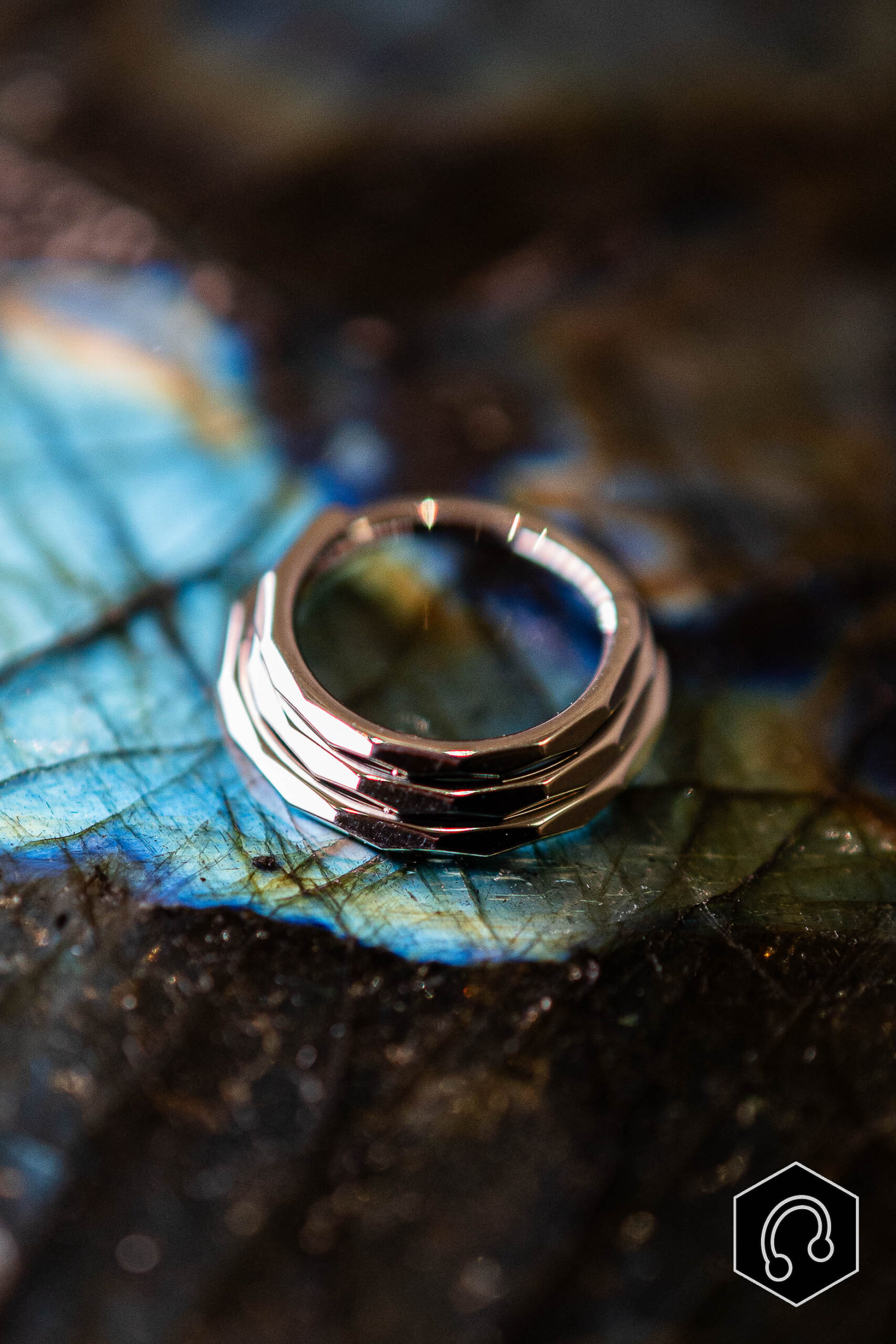 Anneau Titane Argenté Edge