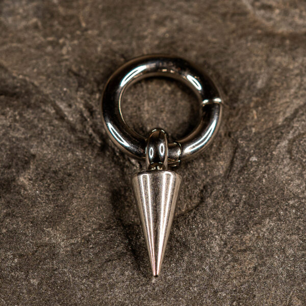 Poids d'oreille Spike Drop Silver