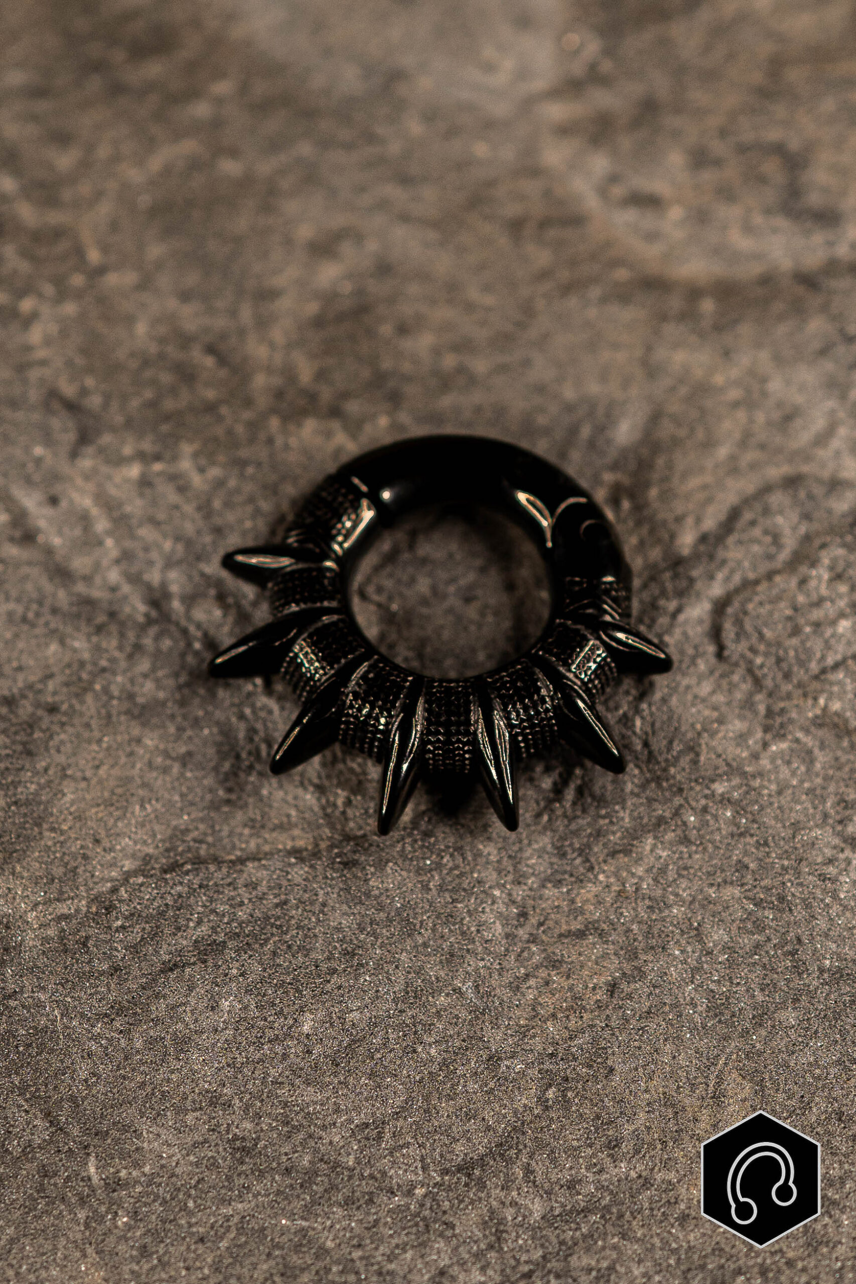 Poids d'oreille Iron Fangs Black