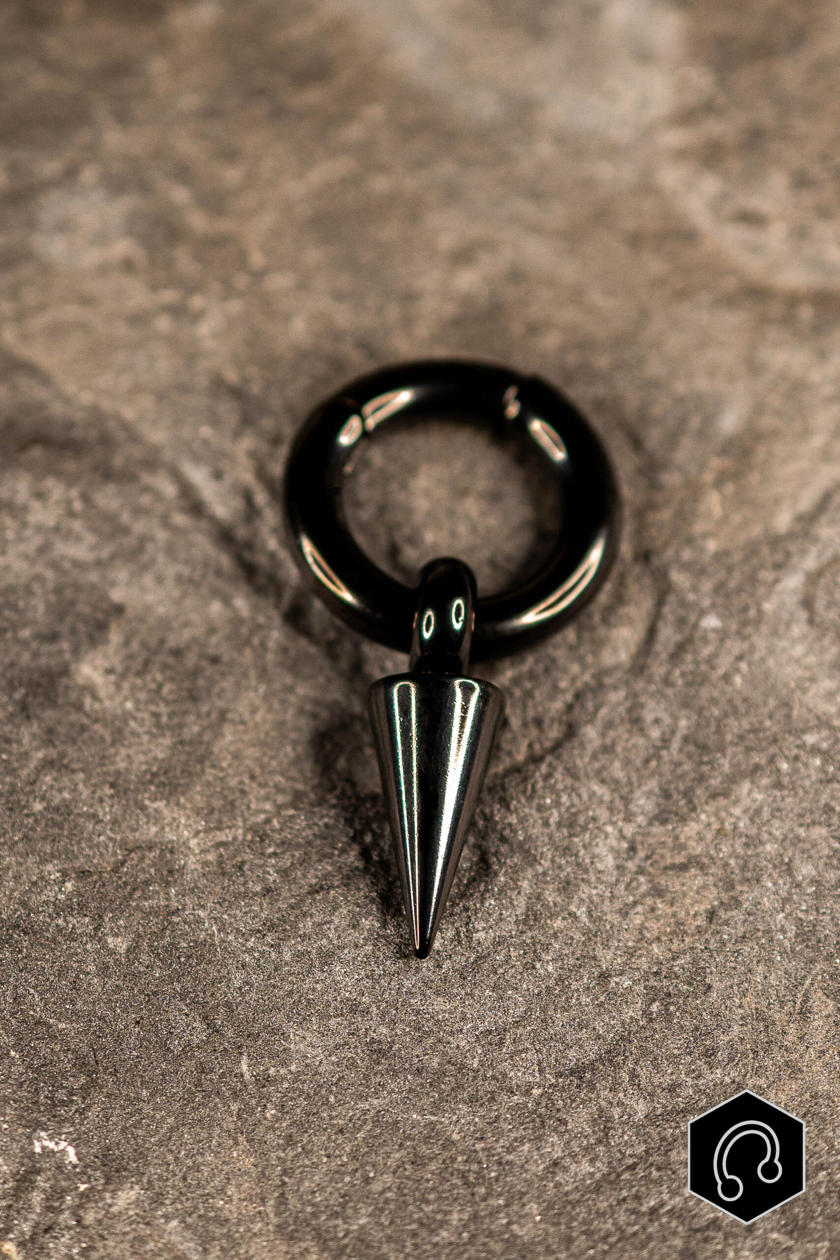 Poids d'oreille Spike Drop Black