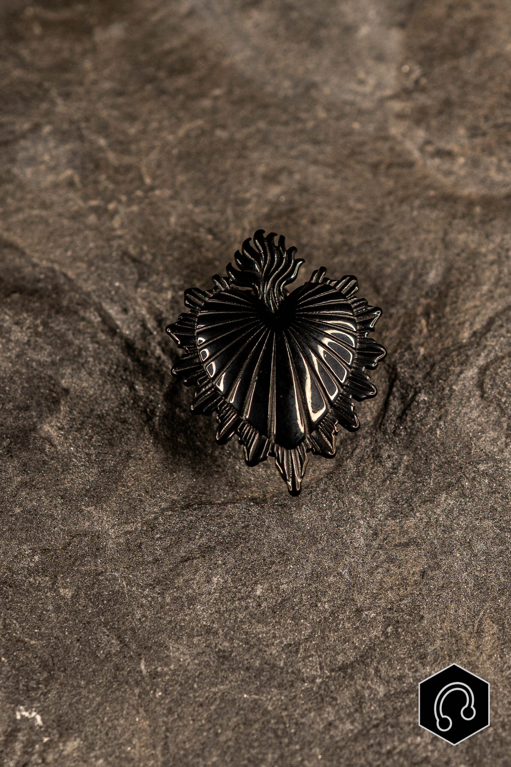 Poids d'oreille Sacred Flame Black