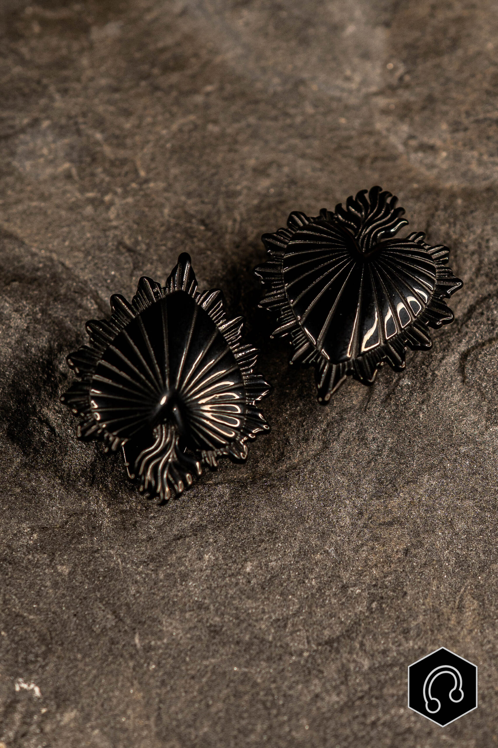 Poids d'oreille Sacred Flame Black