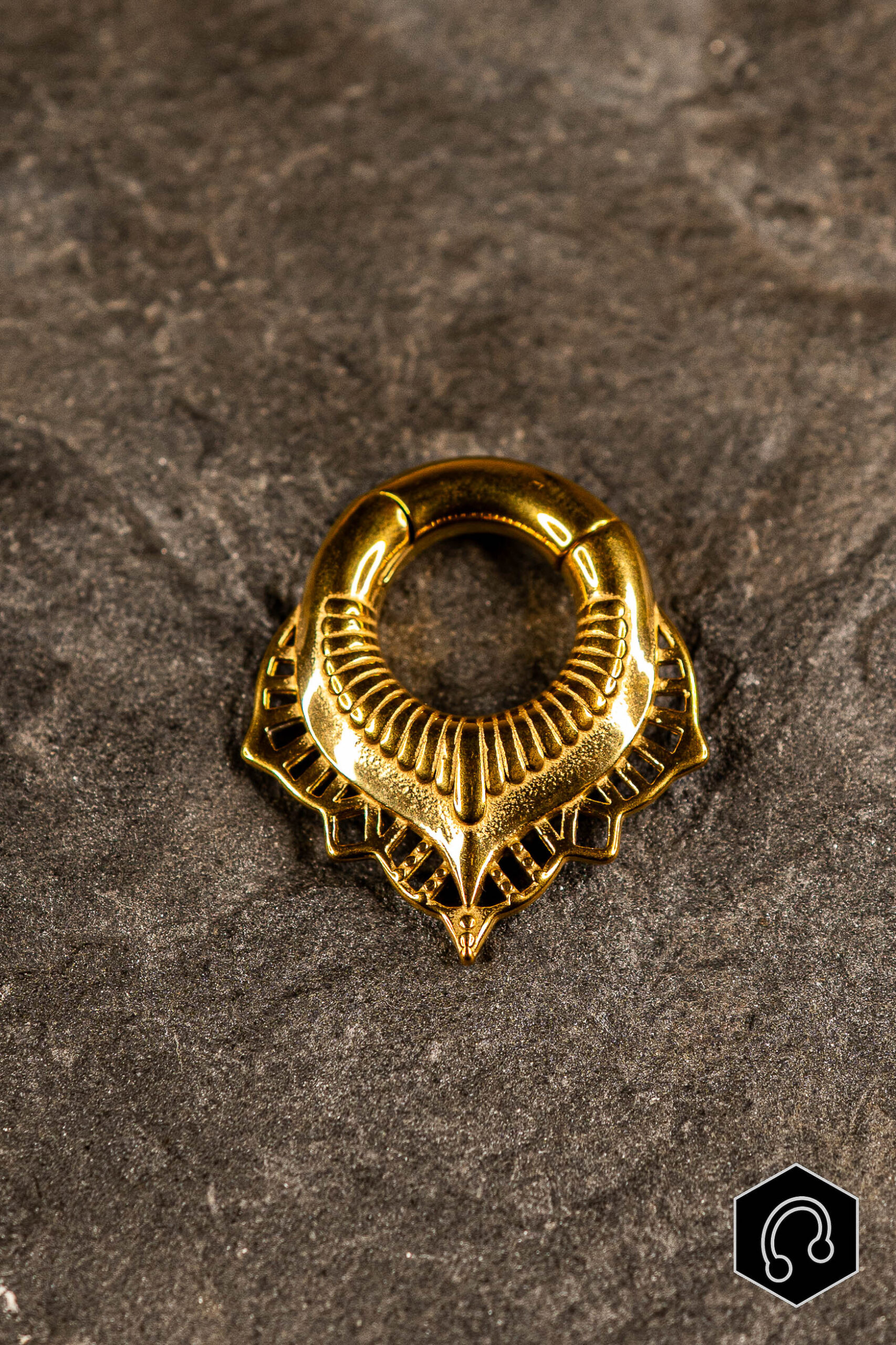 Poids d'oreille Doré Vortex Crown