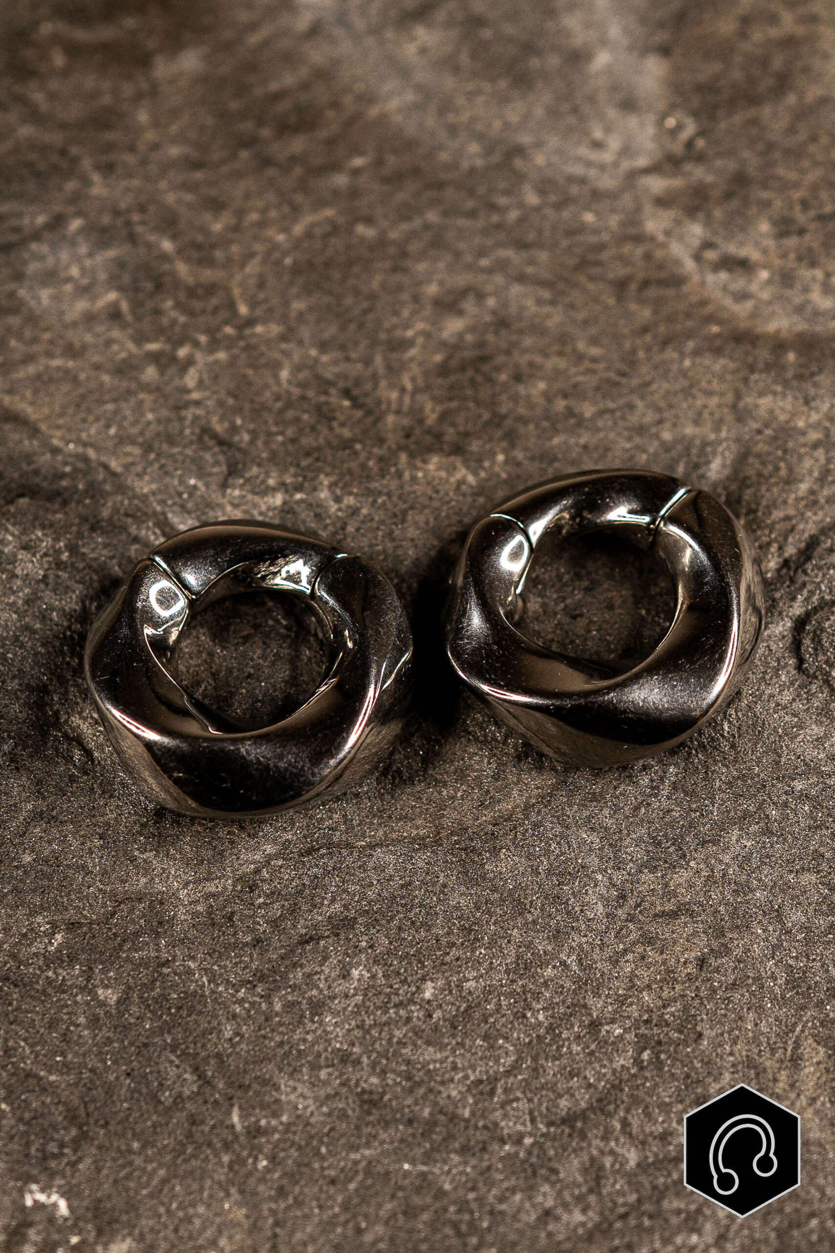 Poids d'oreille Argenté Éclipse