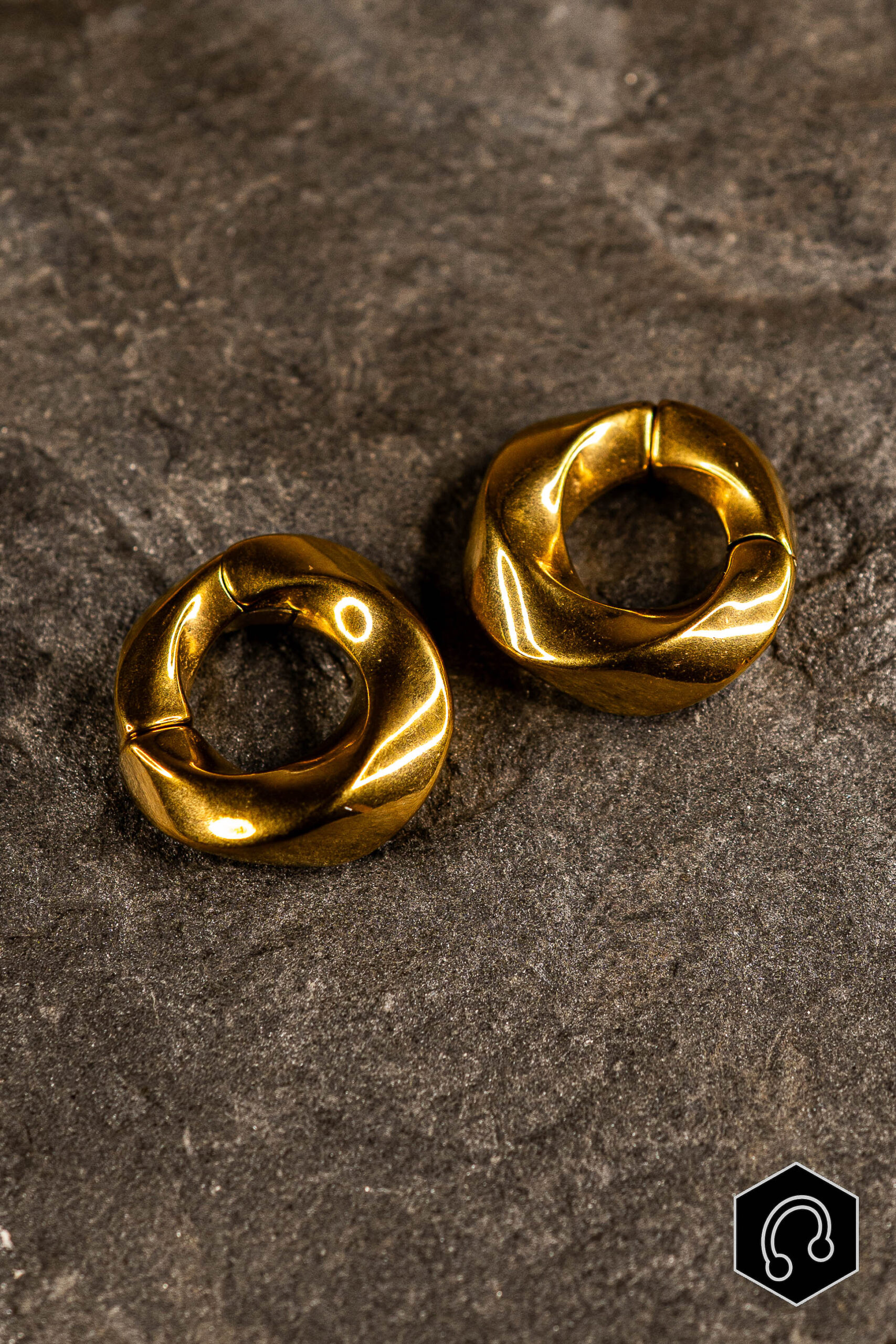 Poids d'oreille doré Éclipse