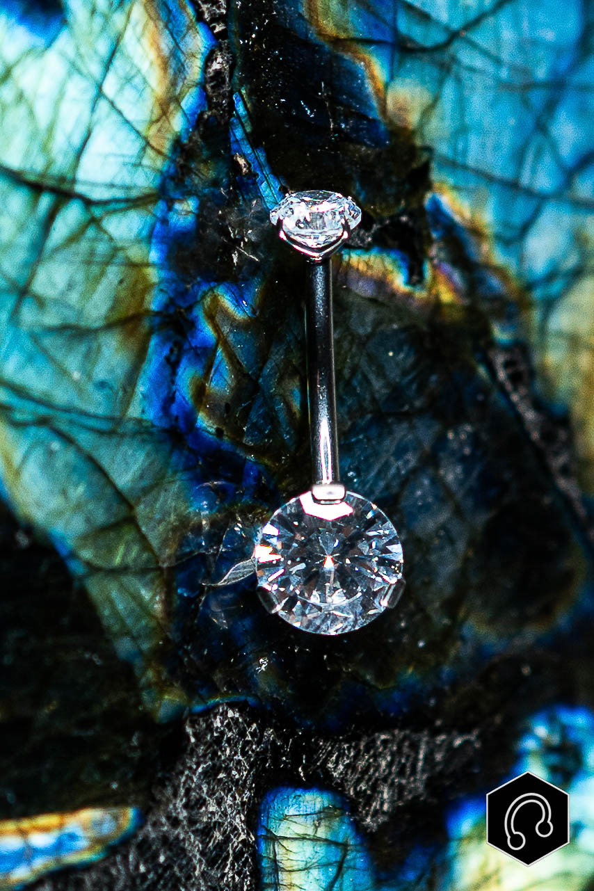 Banane Titane Nombril Argenté Belly Grace