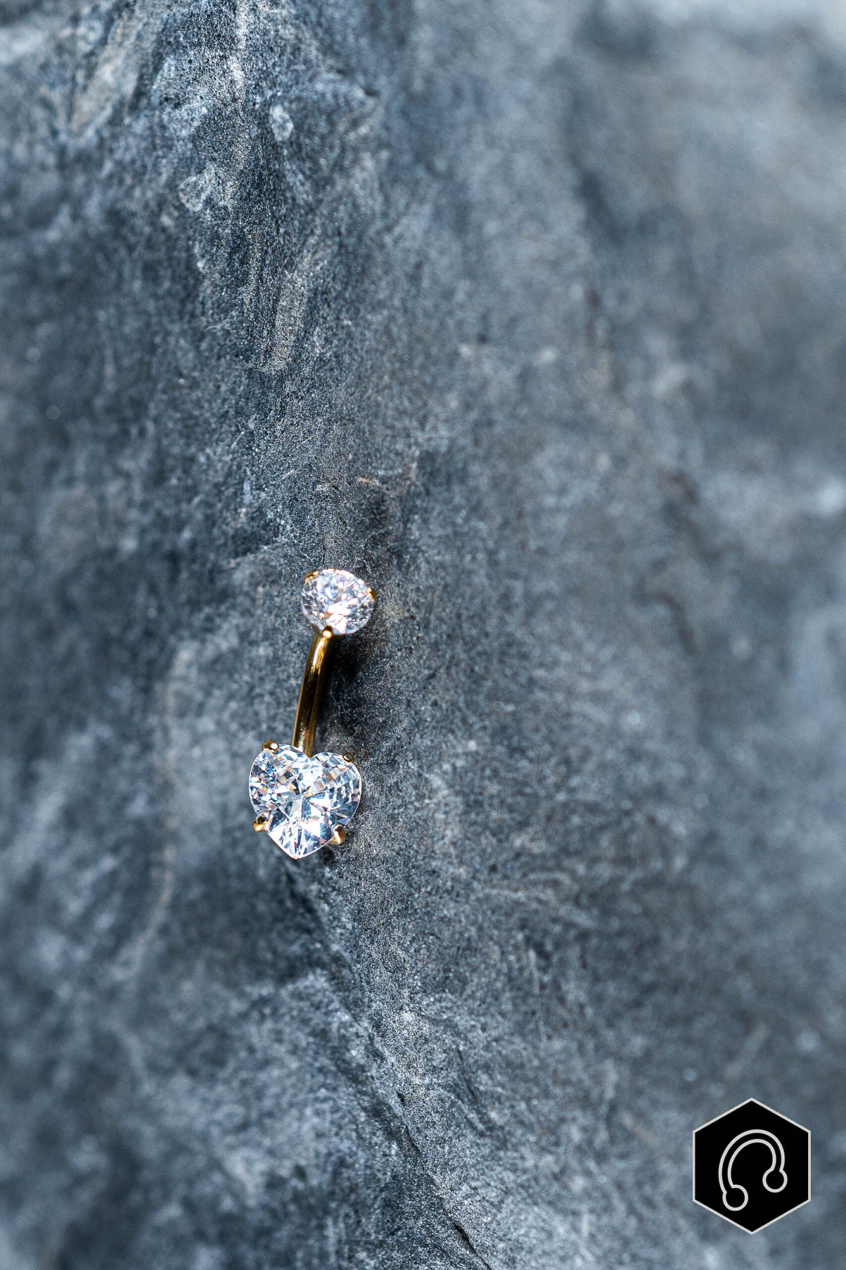 Banane Nombril Dore Crystal Heartbeat