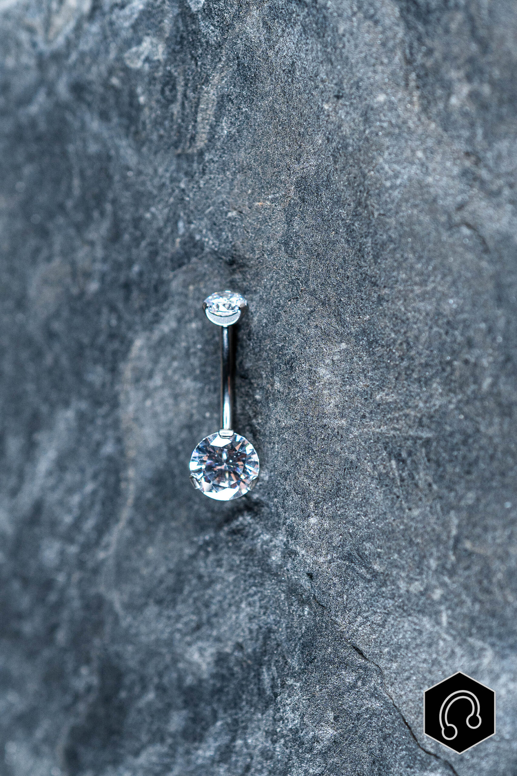 Banane Titane Nombril Argenté Belly Grace