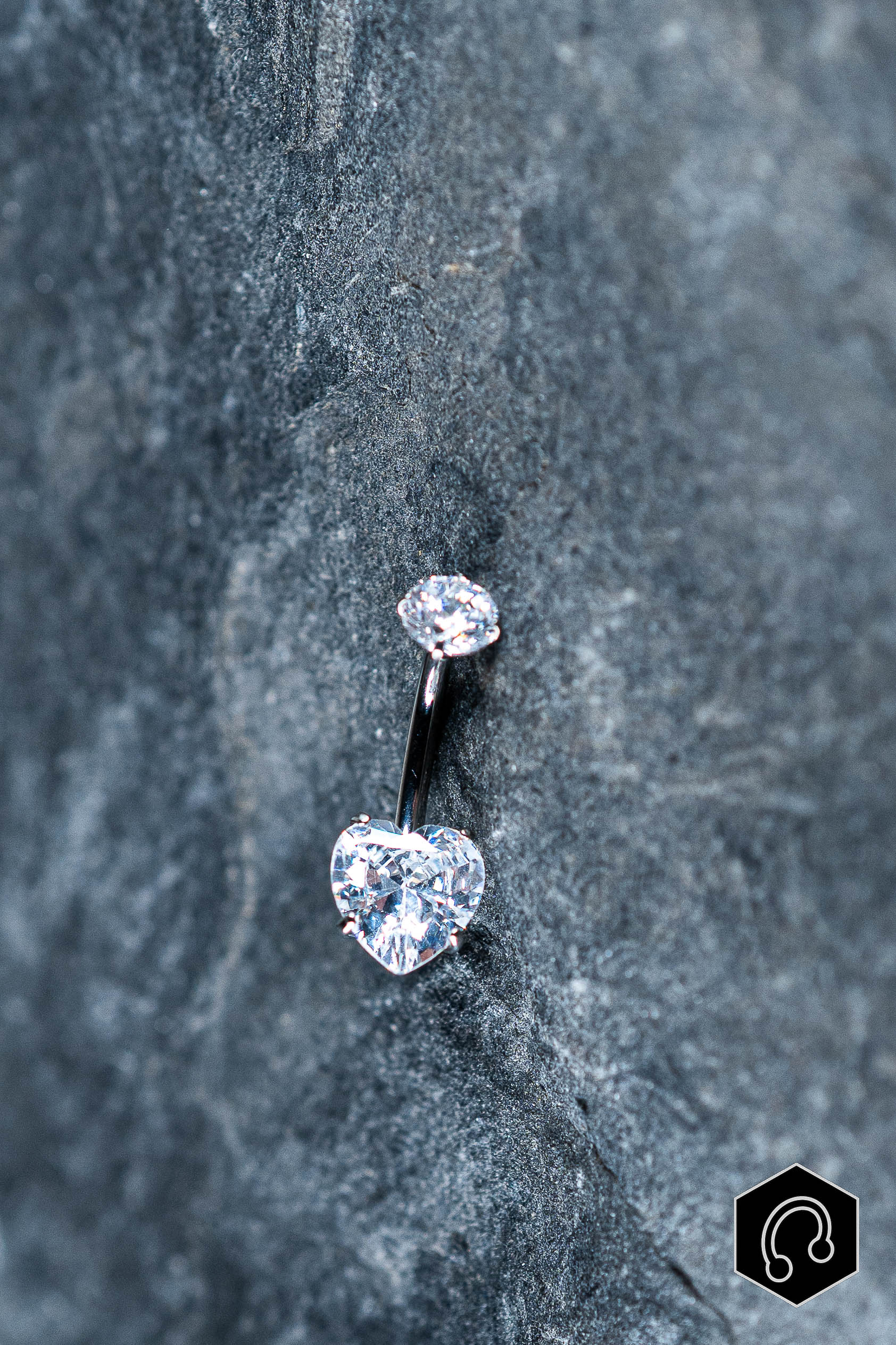 Banane Nombril Argenté Crystal Heartbeat