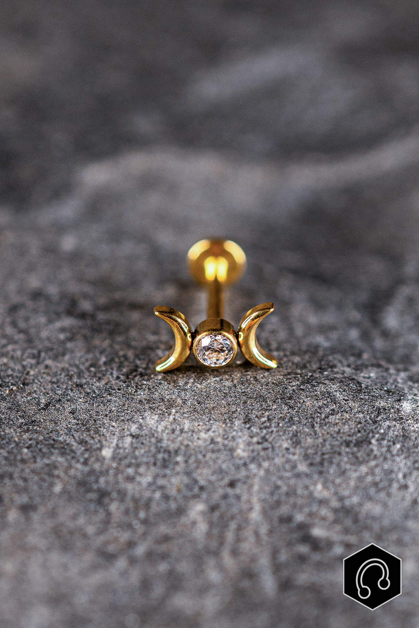 Labret Titane Doré Lunar Eclipse