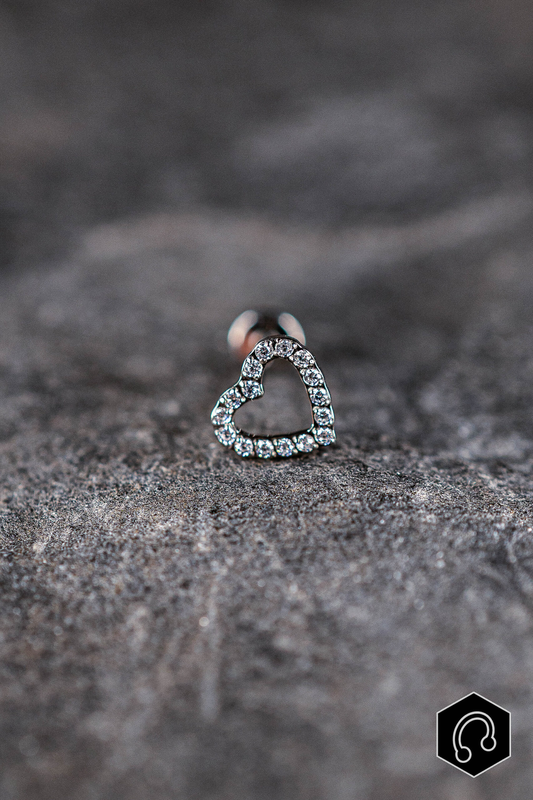 Labret Titane Argenté Eternal Heart