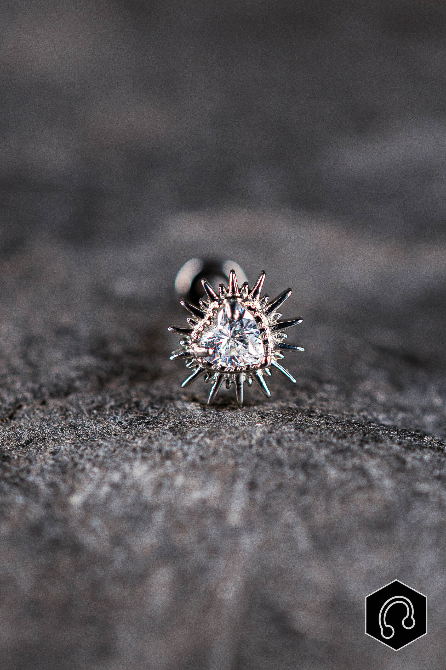 Labret Titane Argenté Burning love