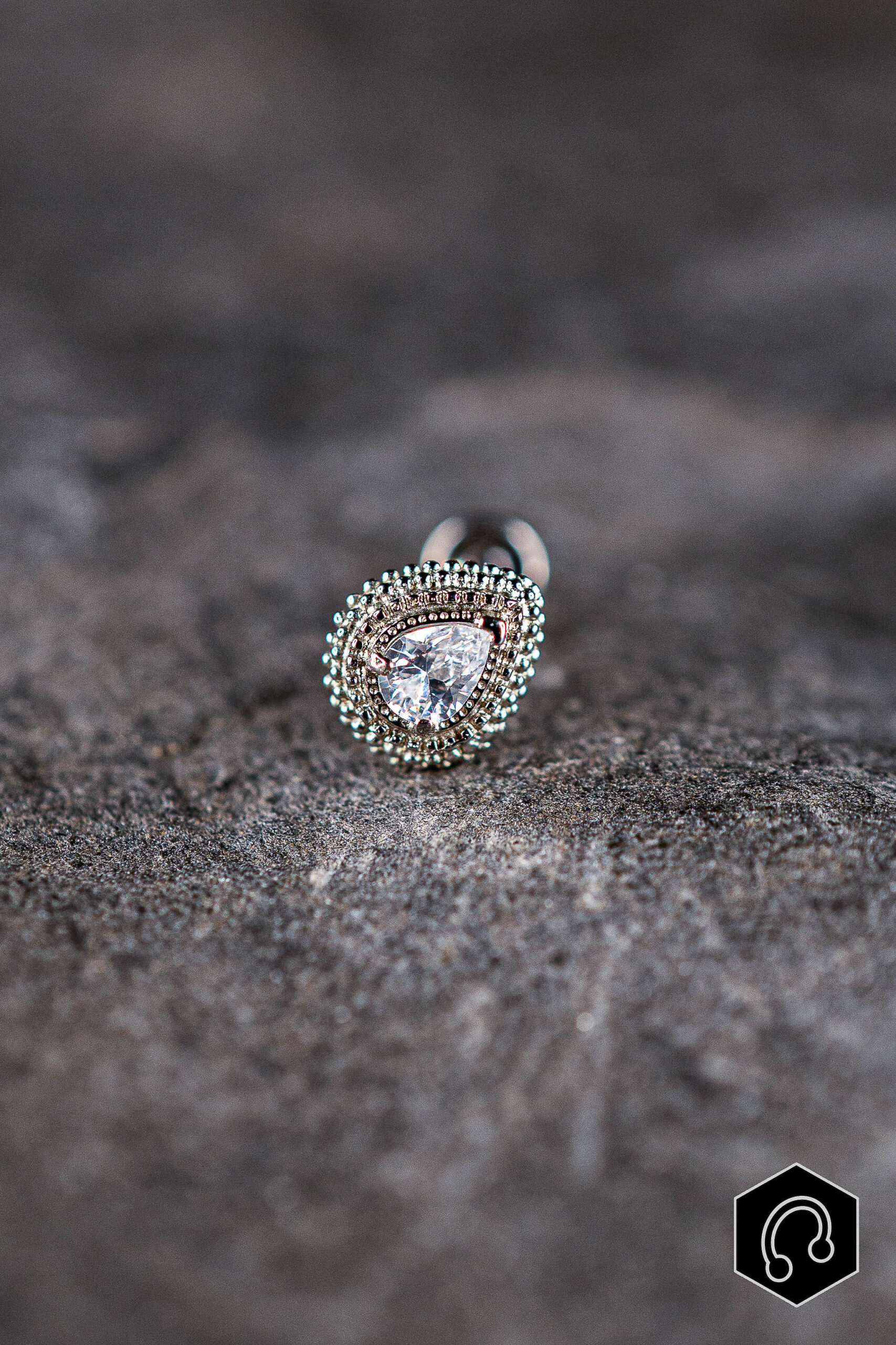 Labret Titane Argenté Royal Tear