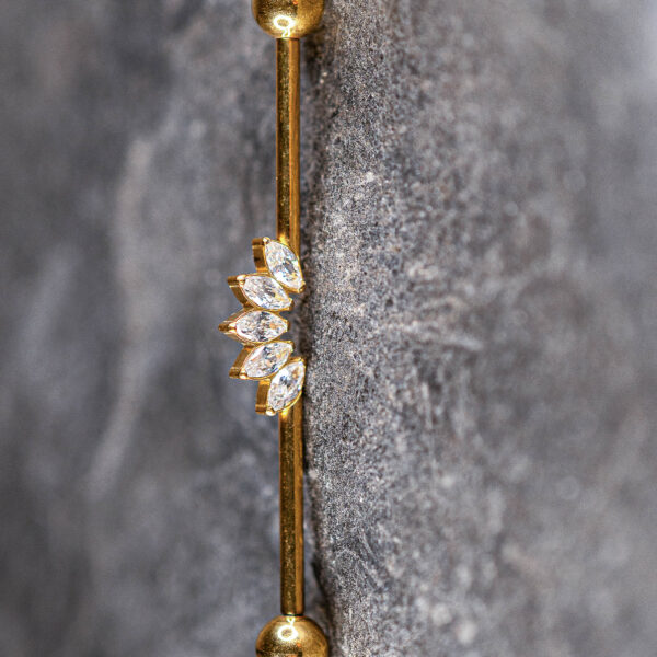 Barre Industriel Doré Flamme Royale