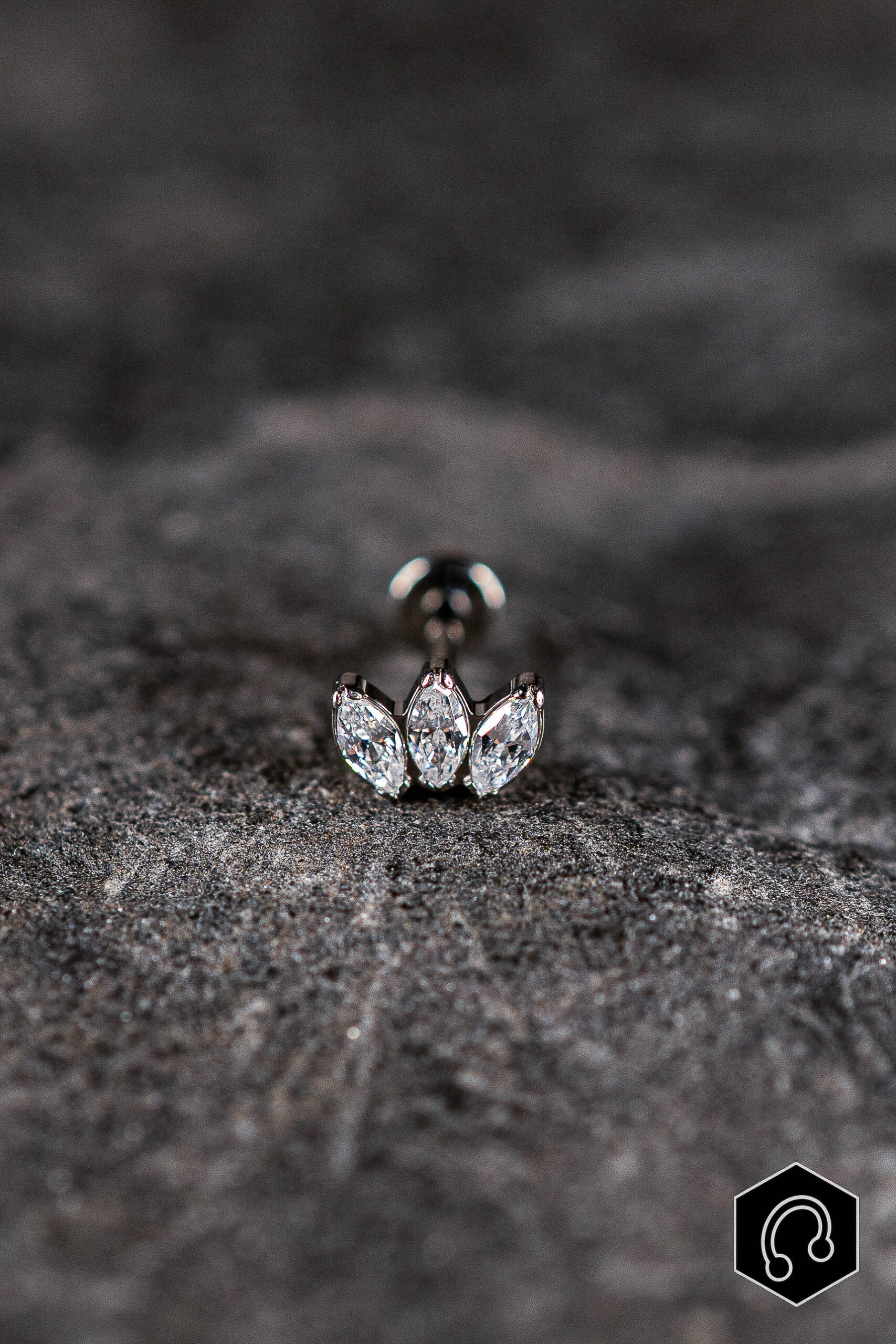 Labret Titane Argenté Élégance Glow