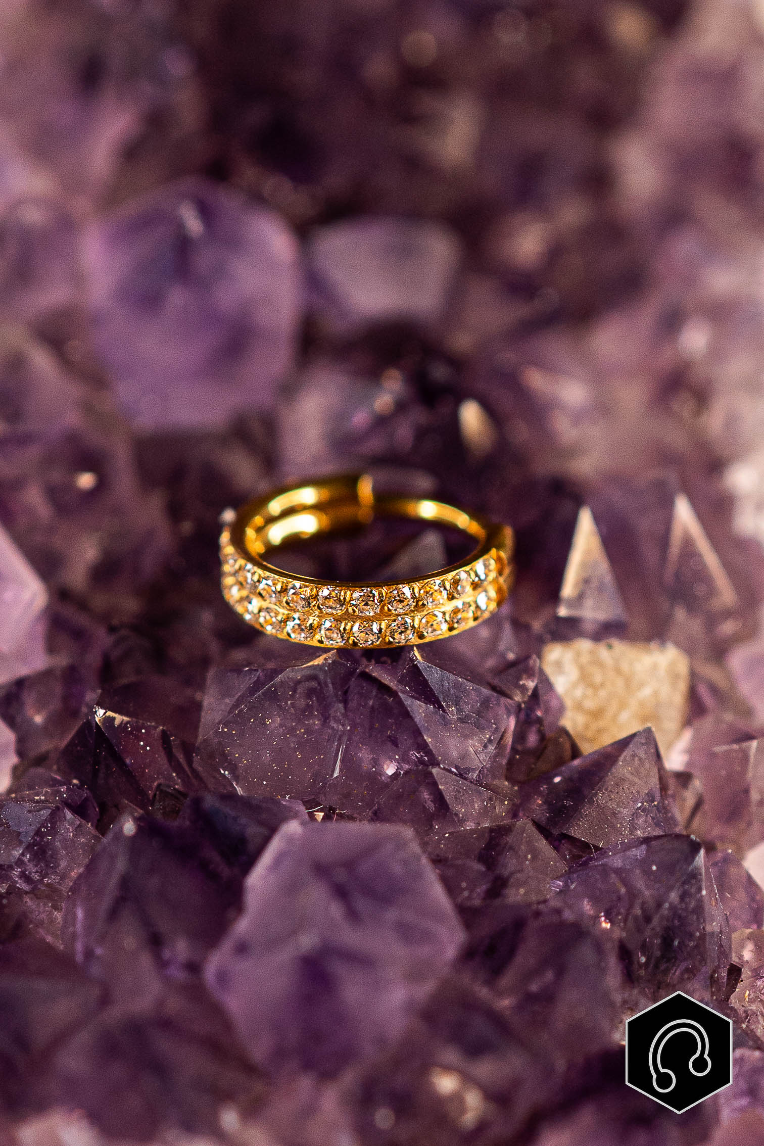 Anneau Clicker Titane Doré Eternal Shine