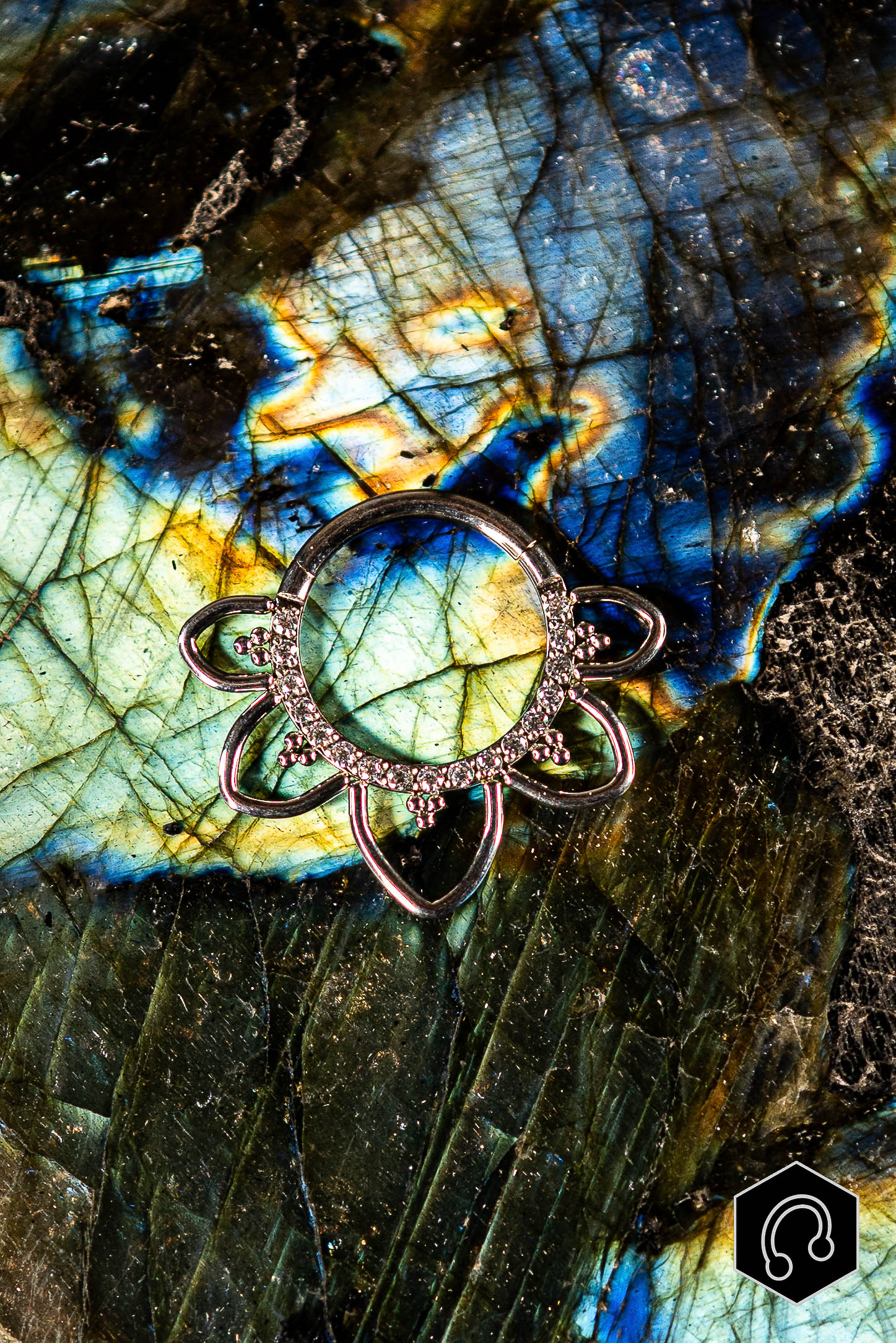 anneau titane argenté Cathédrale