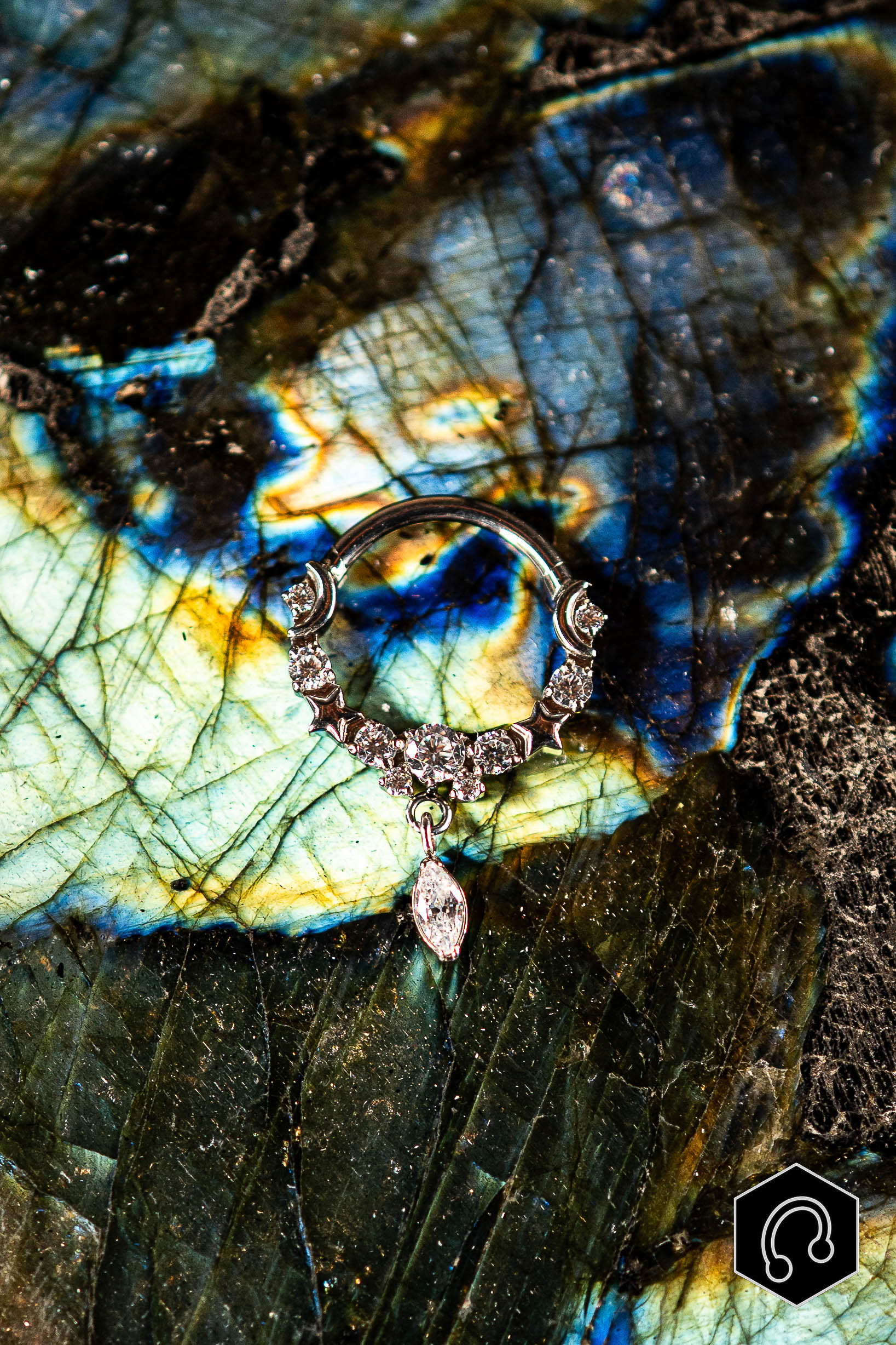 Anneau Titane Argenté Sélène