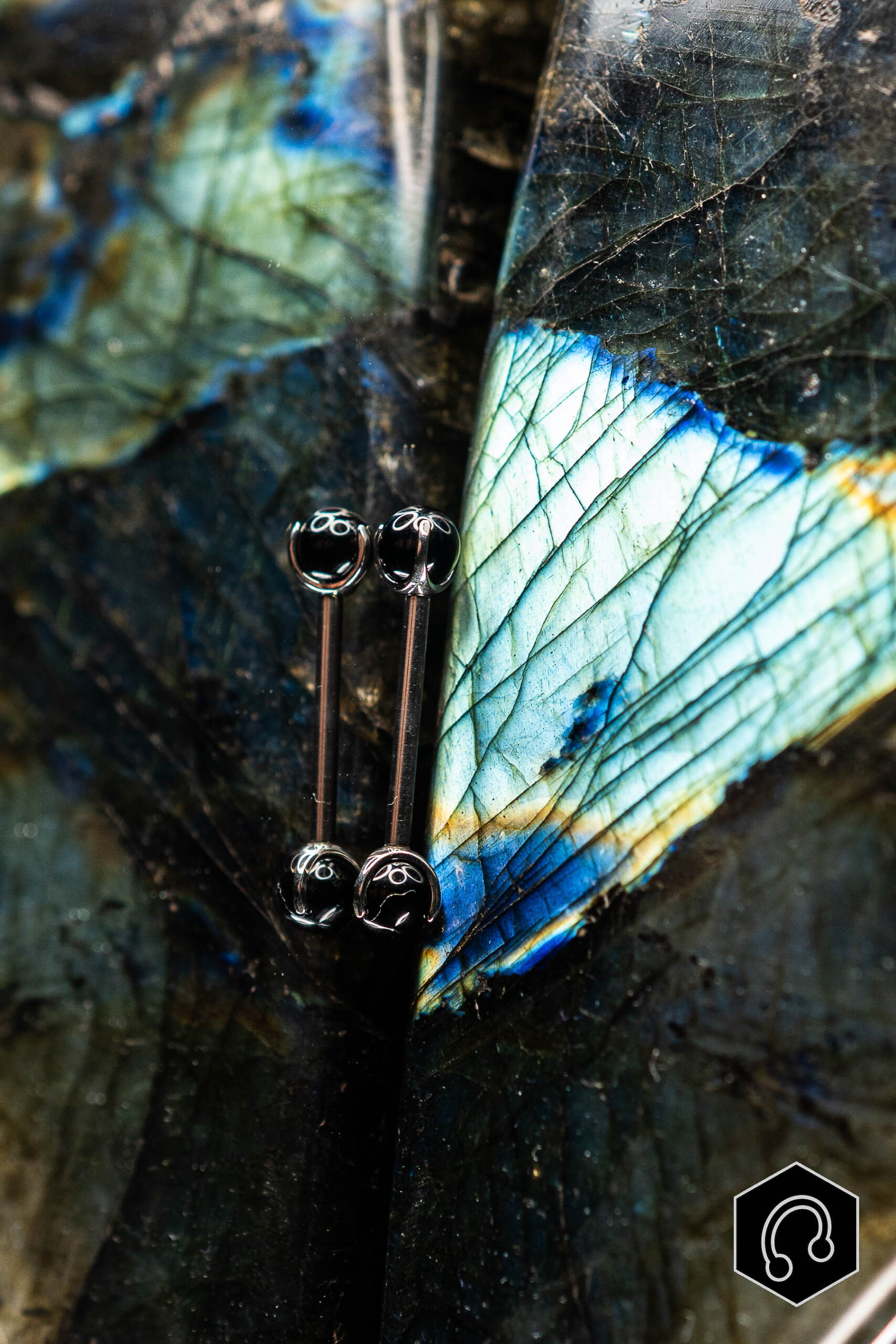 Barre téton Gem Black Agate