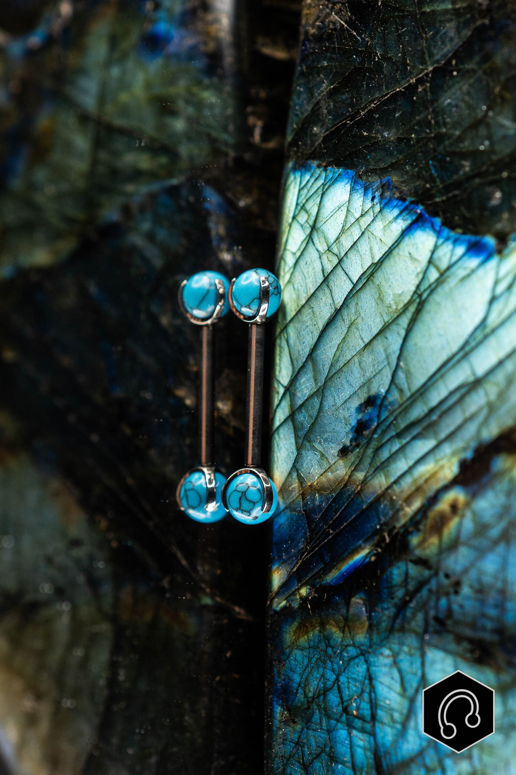 Barre téton Gem Turquoise