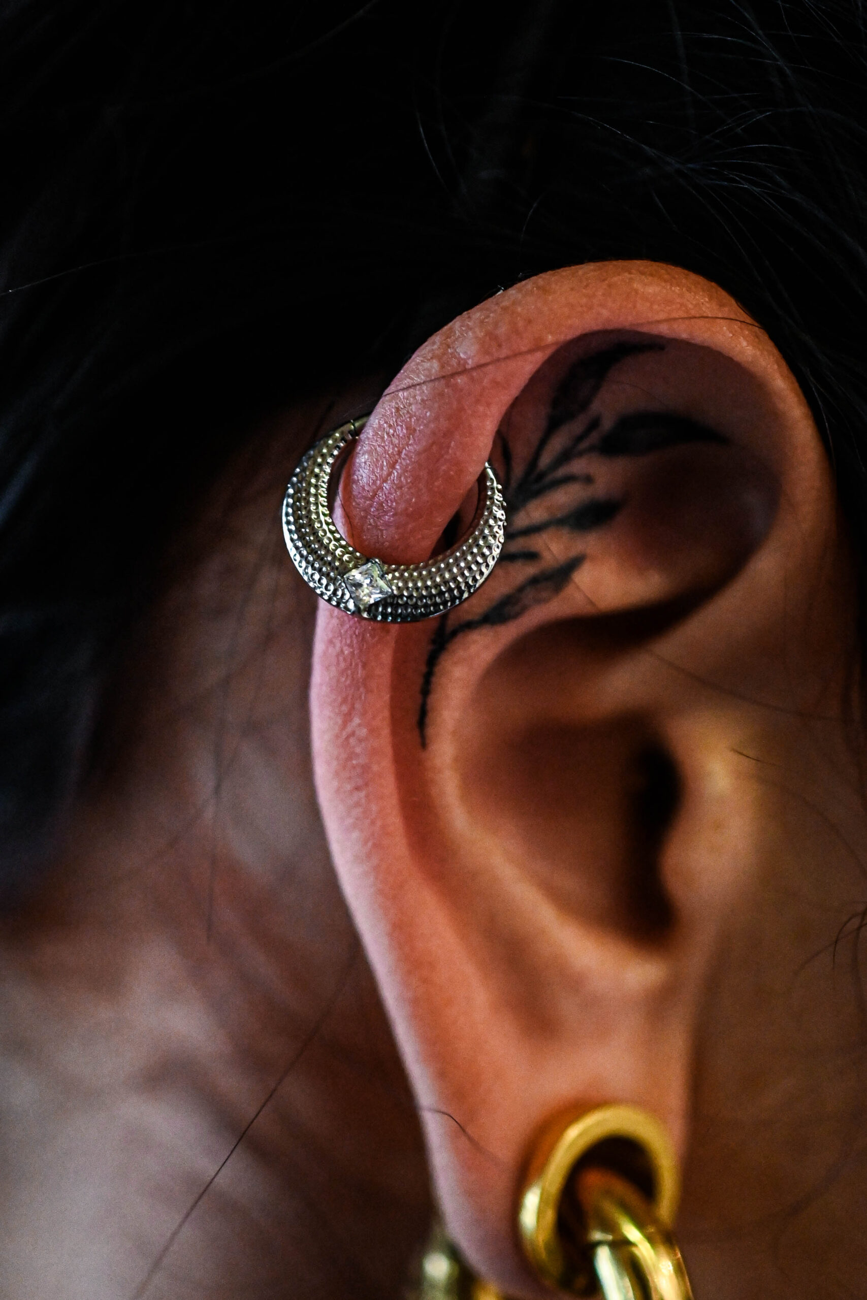 Anneau Clicker Argenté Empress